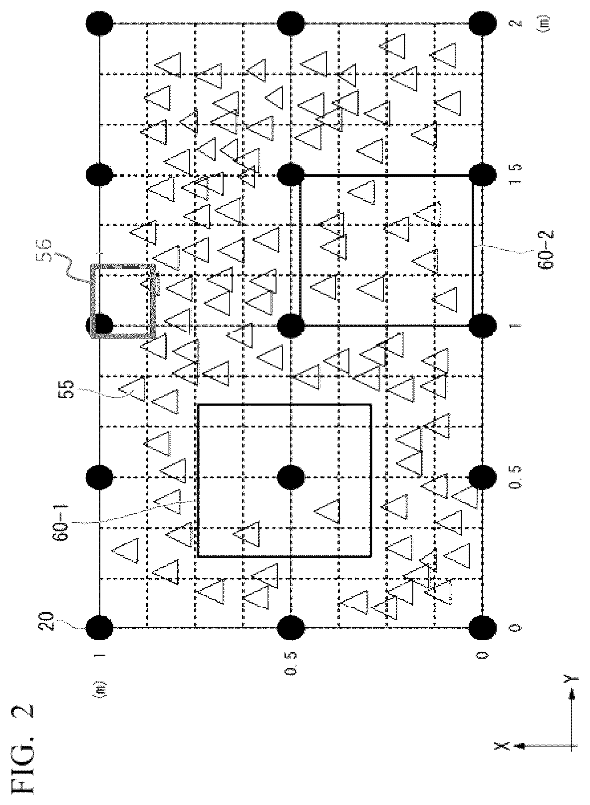 Patent US12332214 Figure 2 – Structure soundness evaluation using elastic waves on divided areas