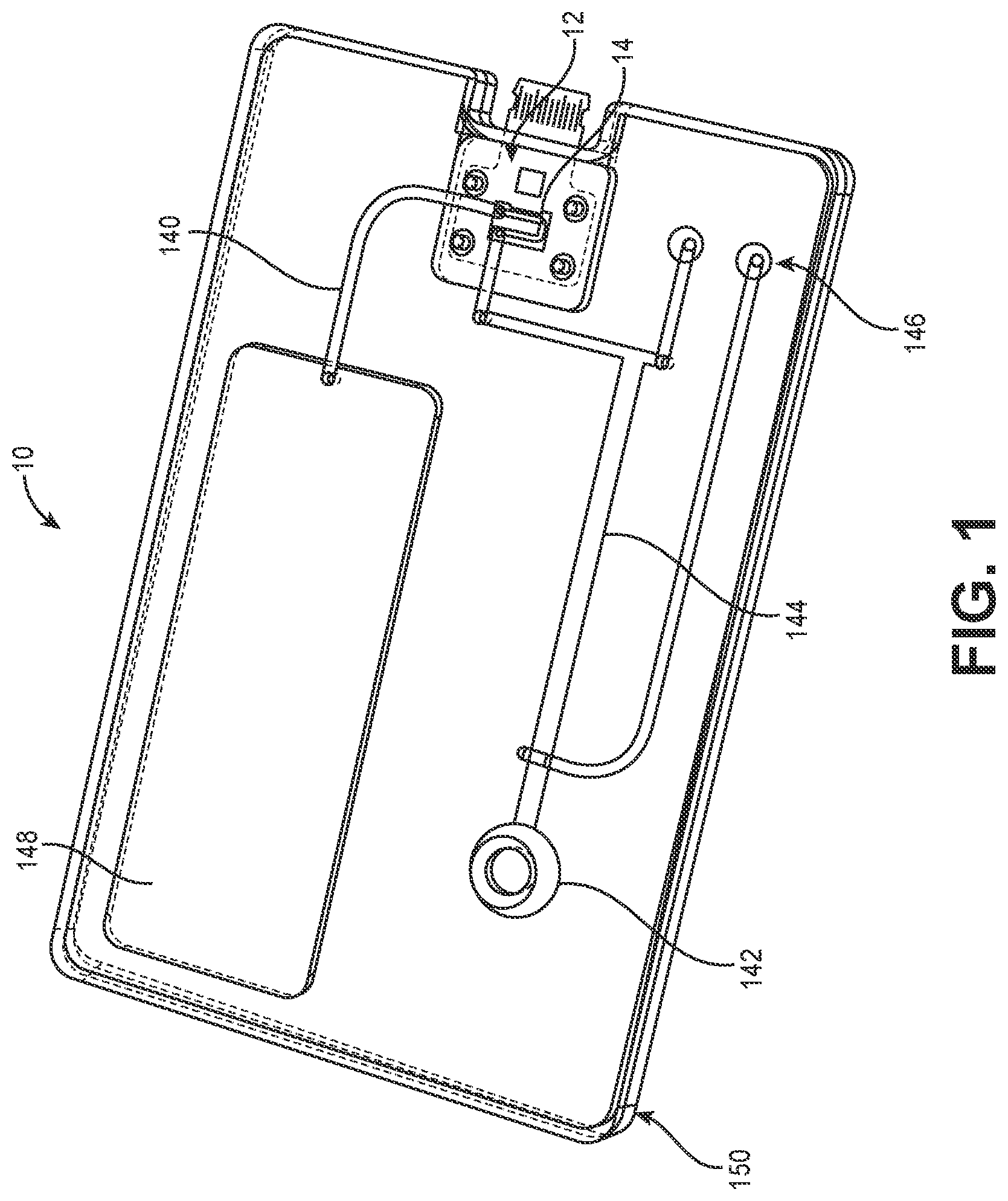 Patent US12332216 Figure 1 – Sensor with droplet retaining structure