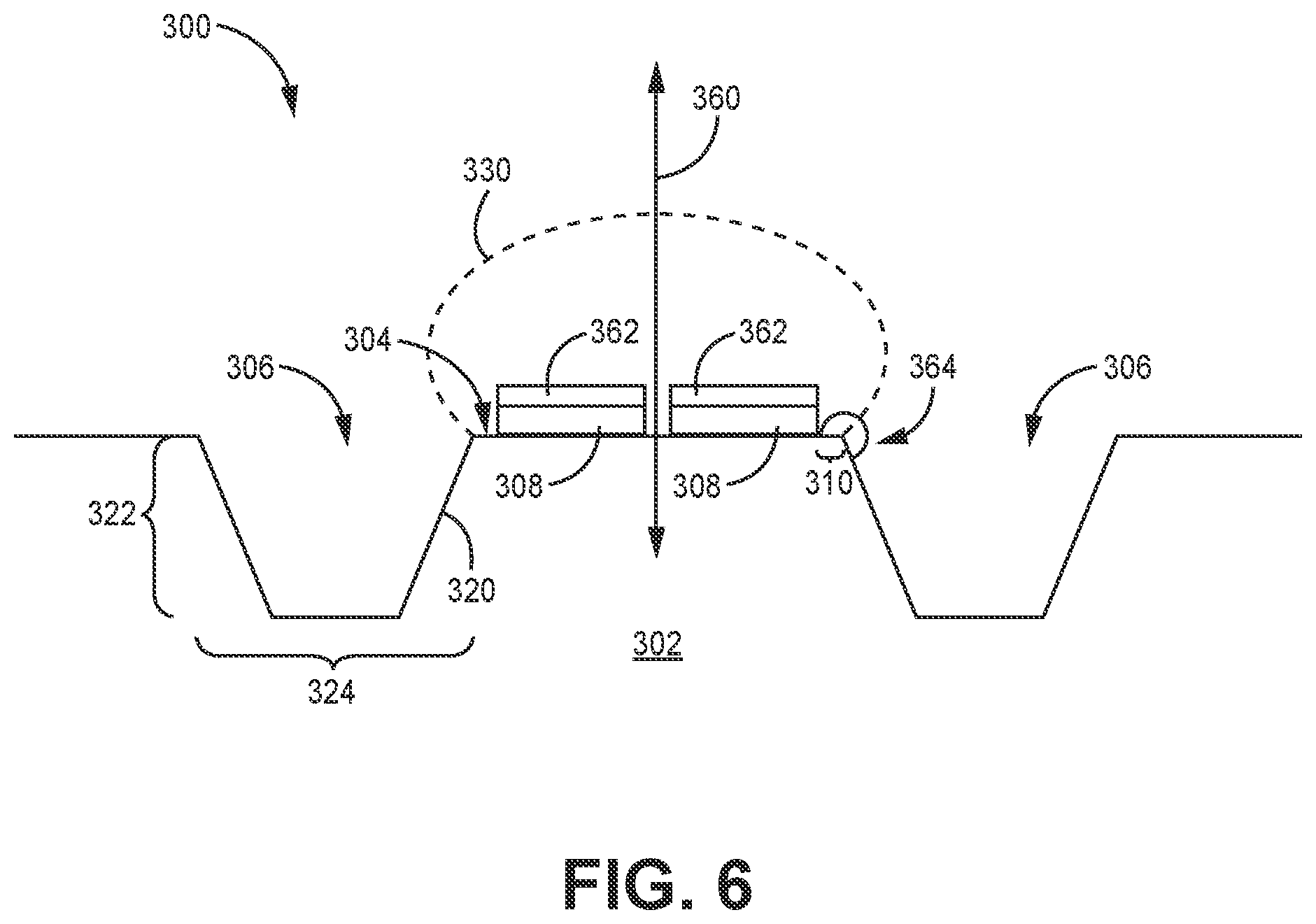 Patent US12332216 Figure 6 – Sensor with droplet retaining structure