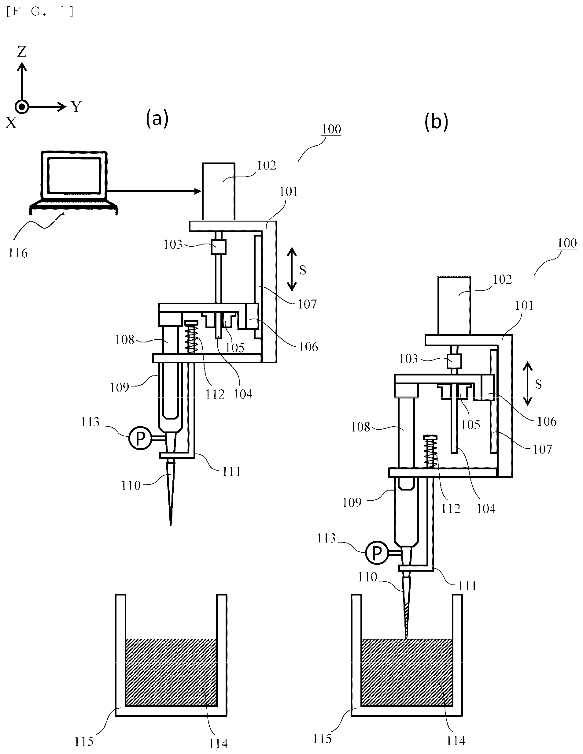 Patent US12332258 Figure 1 – Dispensing device and method