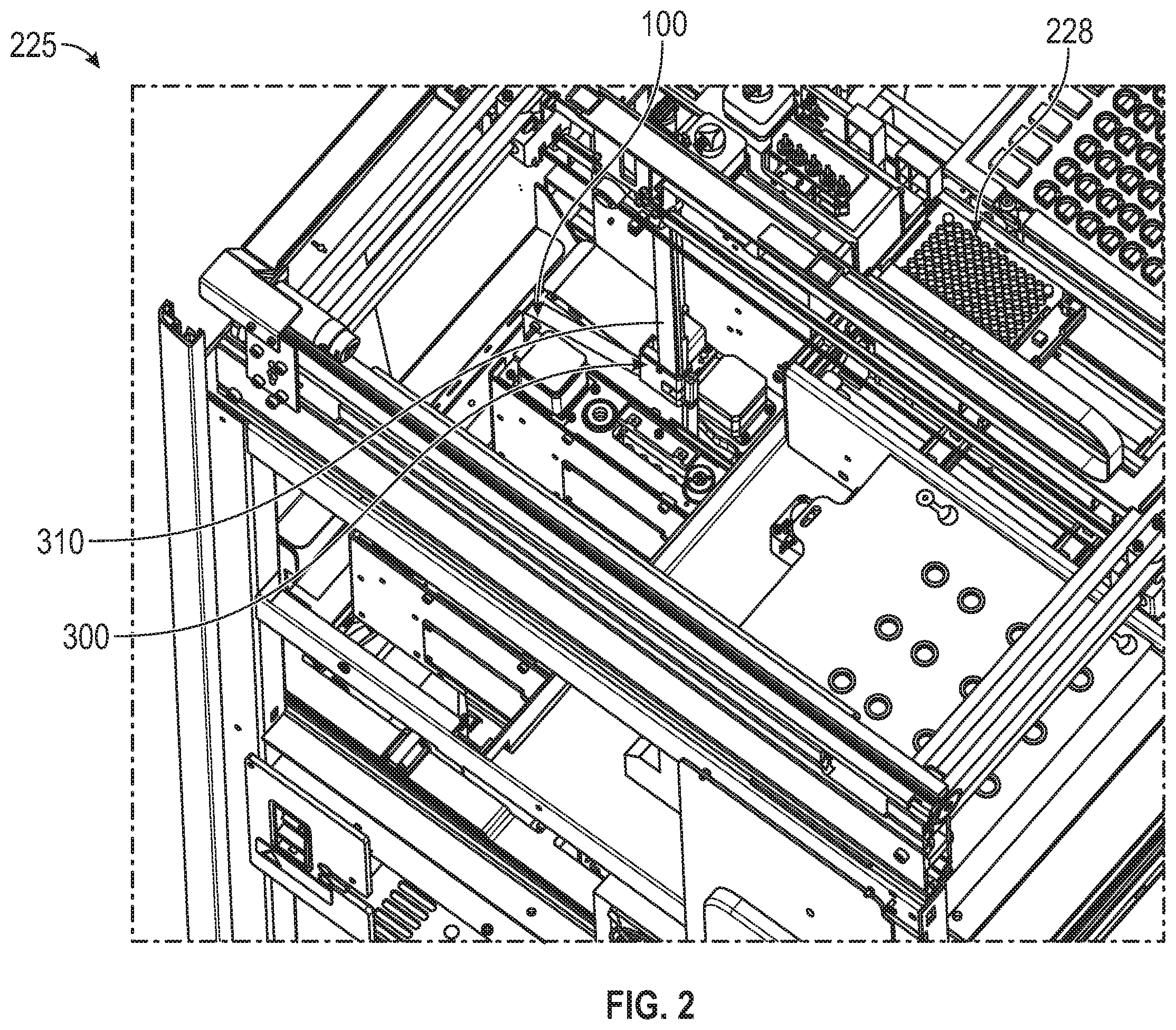 Patent US12332264 Figure 2 – Disposable pipette tip management