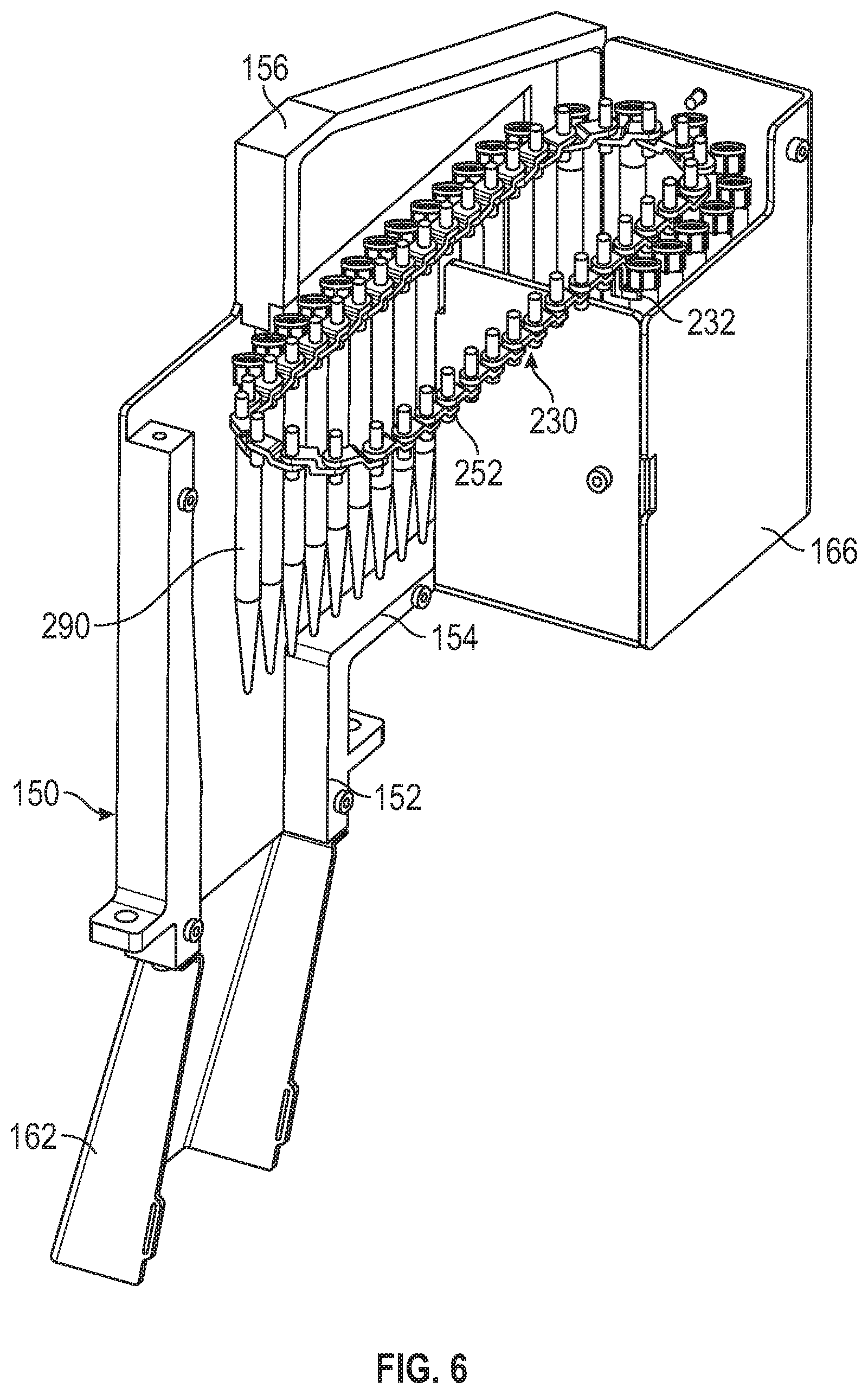 Patent US12332264 Figure 6 – Disposable pipette tip management