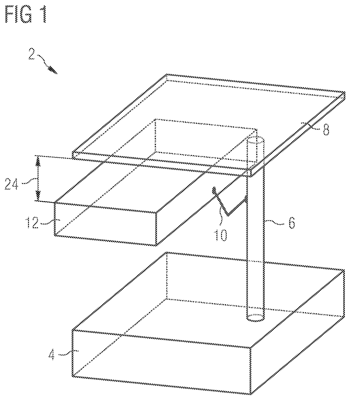 Patent US12332271 Figure 1 – Capacitive microelectromechanical device and method for forming a capacitive microelectromechanical device