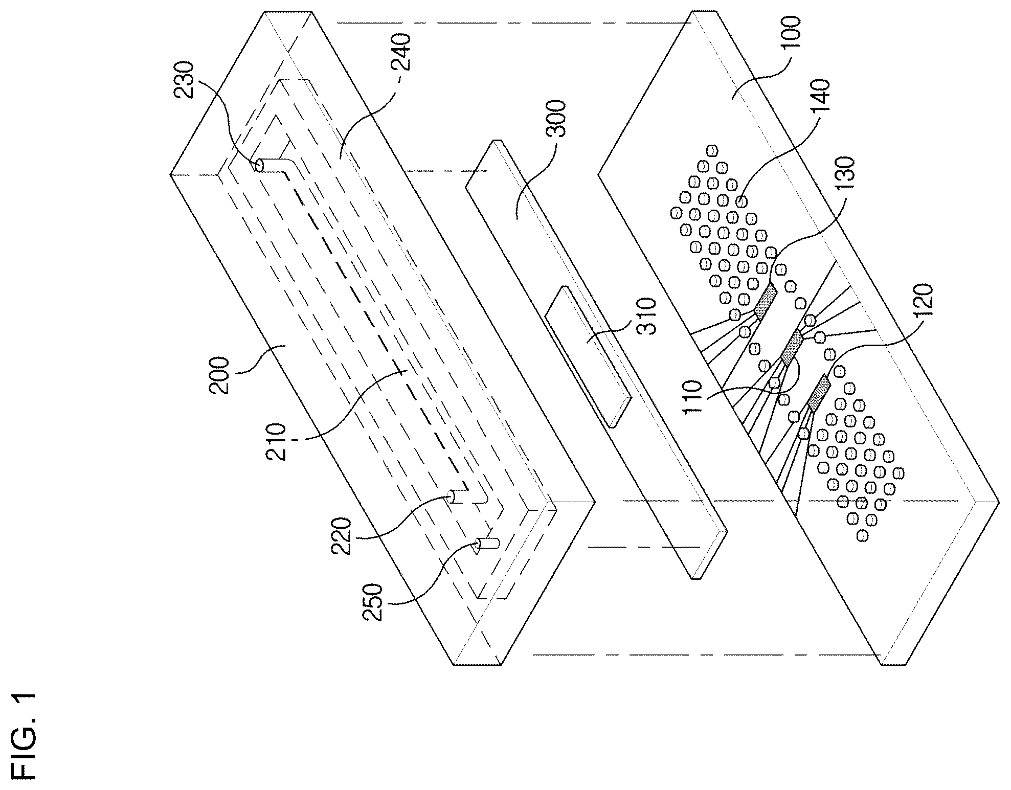 Patent US12332274 Figure 1 – Disposable flow velocity measuring device having predetermined sensitivity to pressure change by using various types of ultra-thin films, and microfluidic device capable of removing micro bubbles inside channel by using support patterns protruding from porous ultra-thin film and manufacturing method therefor