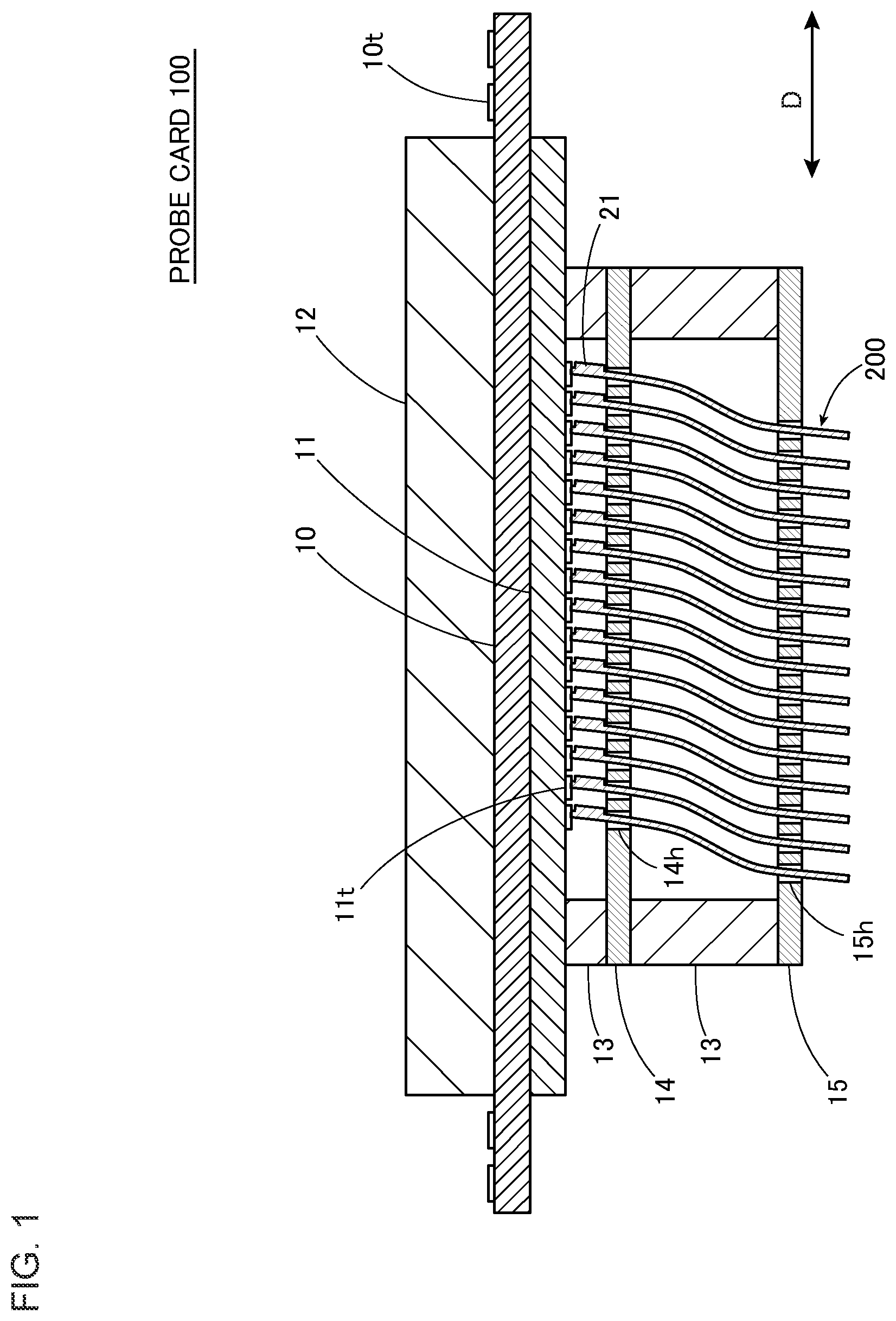 Patent US12332278 Figure 1 – Probe card