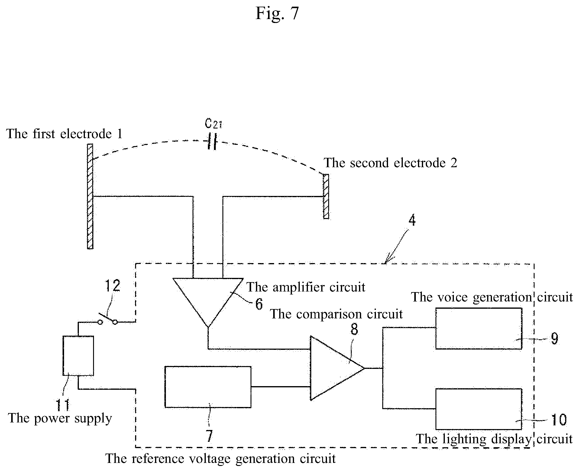Patent US12332280 Figure 7 – Voltage source approach detection voltage detector