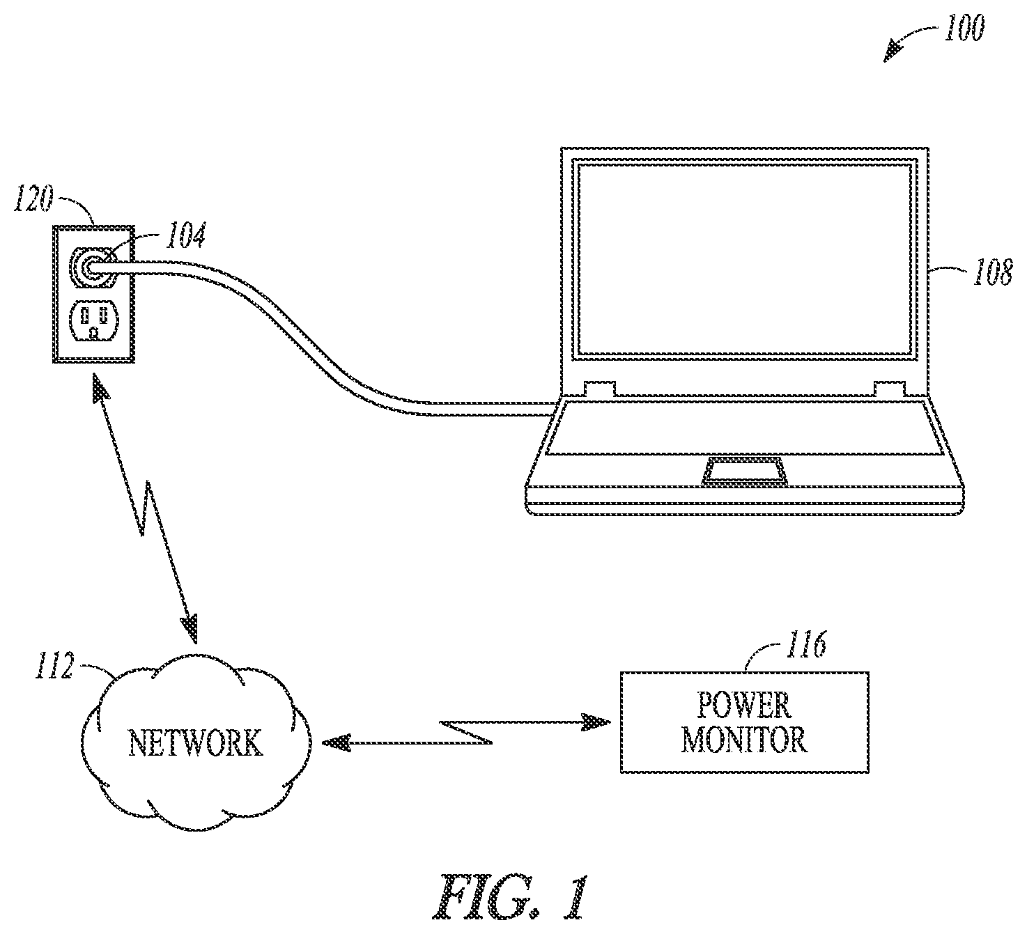 Patent US12332286 — Methods, systems and apparatus for power monitoring — Figure 1