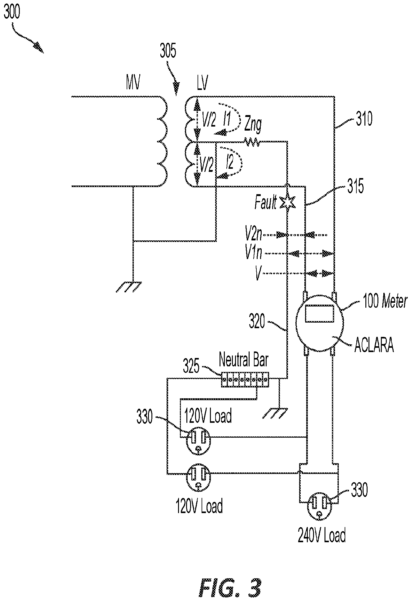 Patent US12332288 Figure 3 – Systems and methods for estimating neutral impedance and detecting faulted neutral connection in an electrical meter