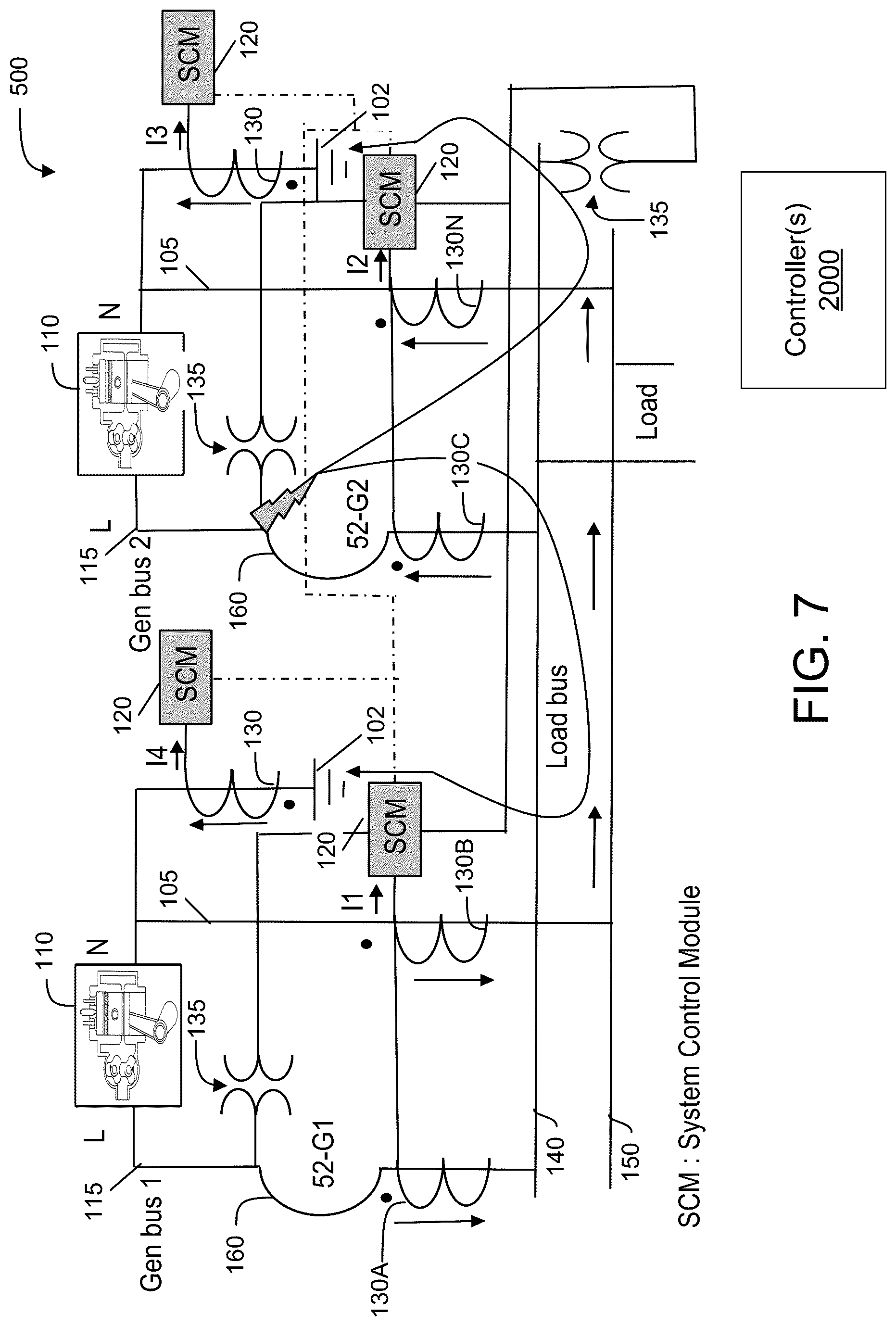 Patent US12332292 Figure 7 – System for locating power faults based on a direction of current flow