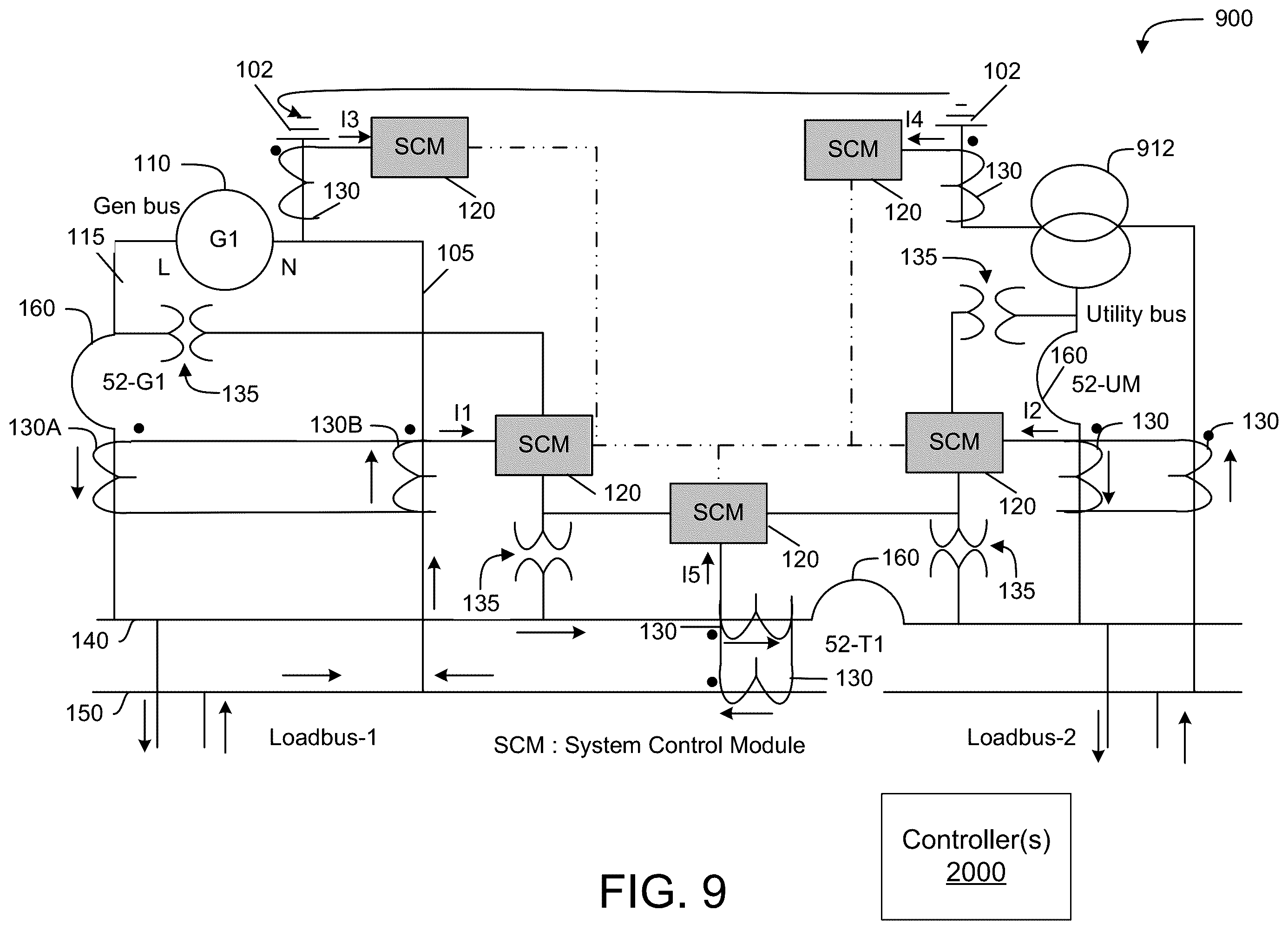 Patent US12332292 Figure 9 – System for locating power faults based on a direction of current flow