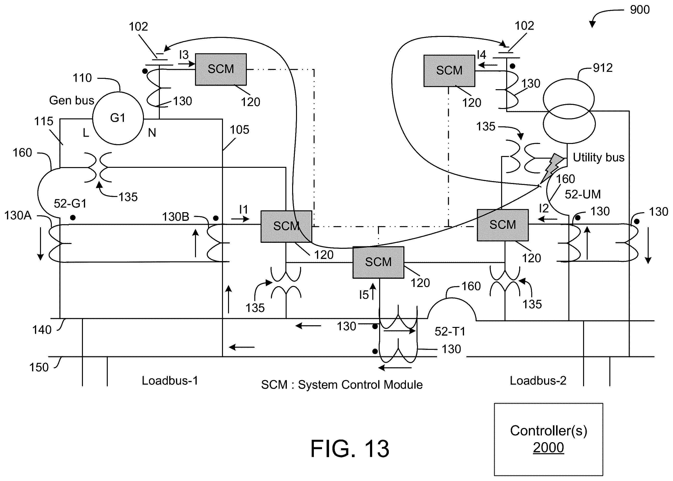 Patent US12332292 Figure 13 – System for locating power faults based on a direction of current flow