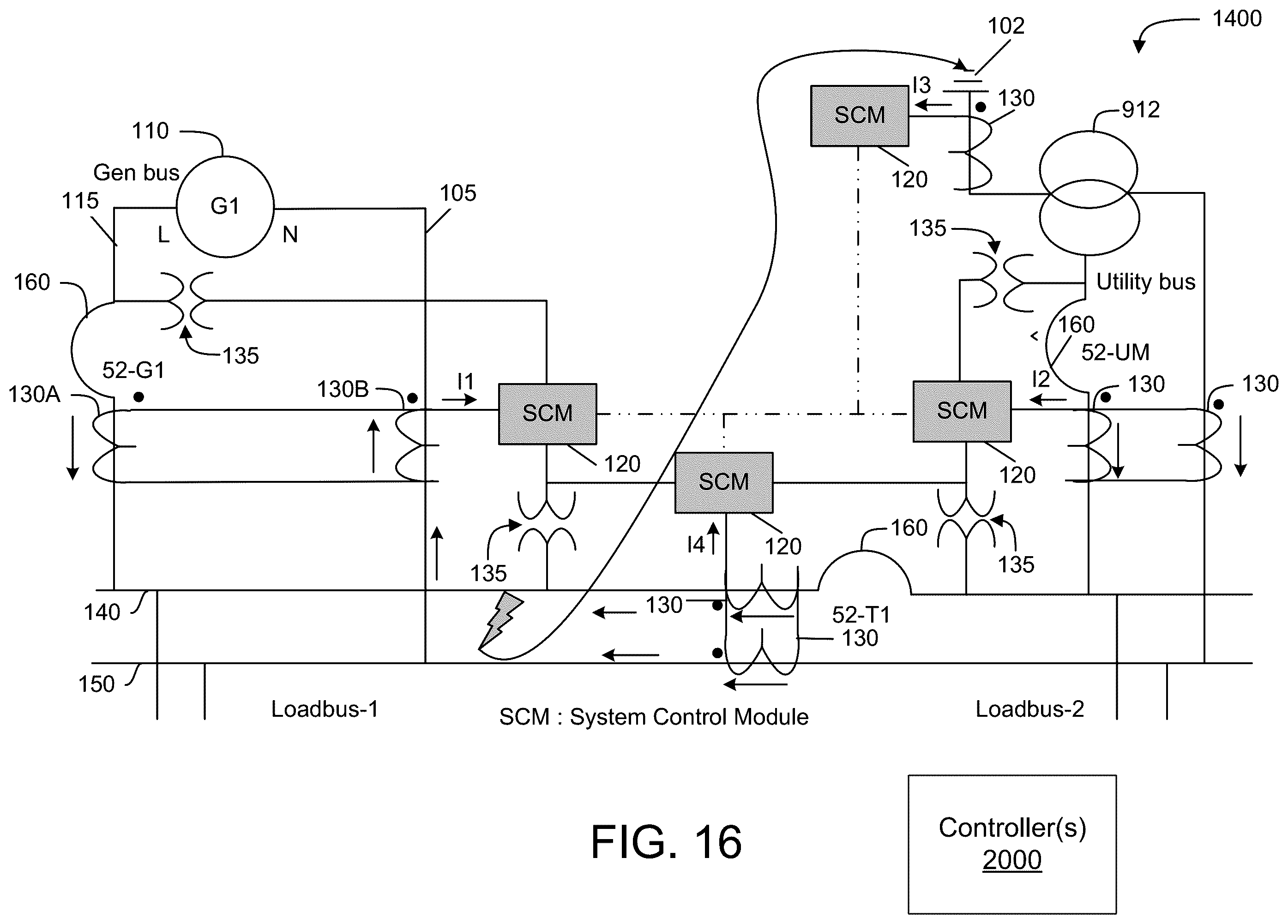 Patent US12332292 Figure 16 – System for locating power faults based on a direction of current flow