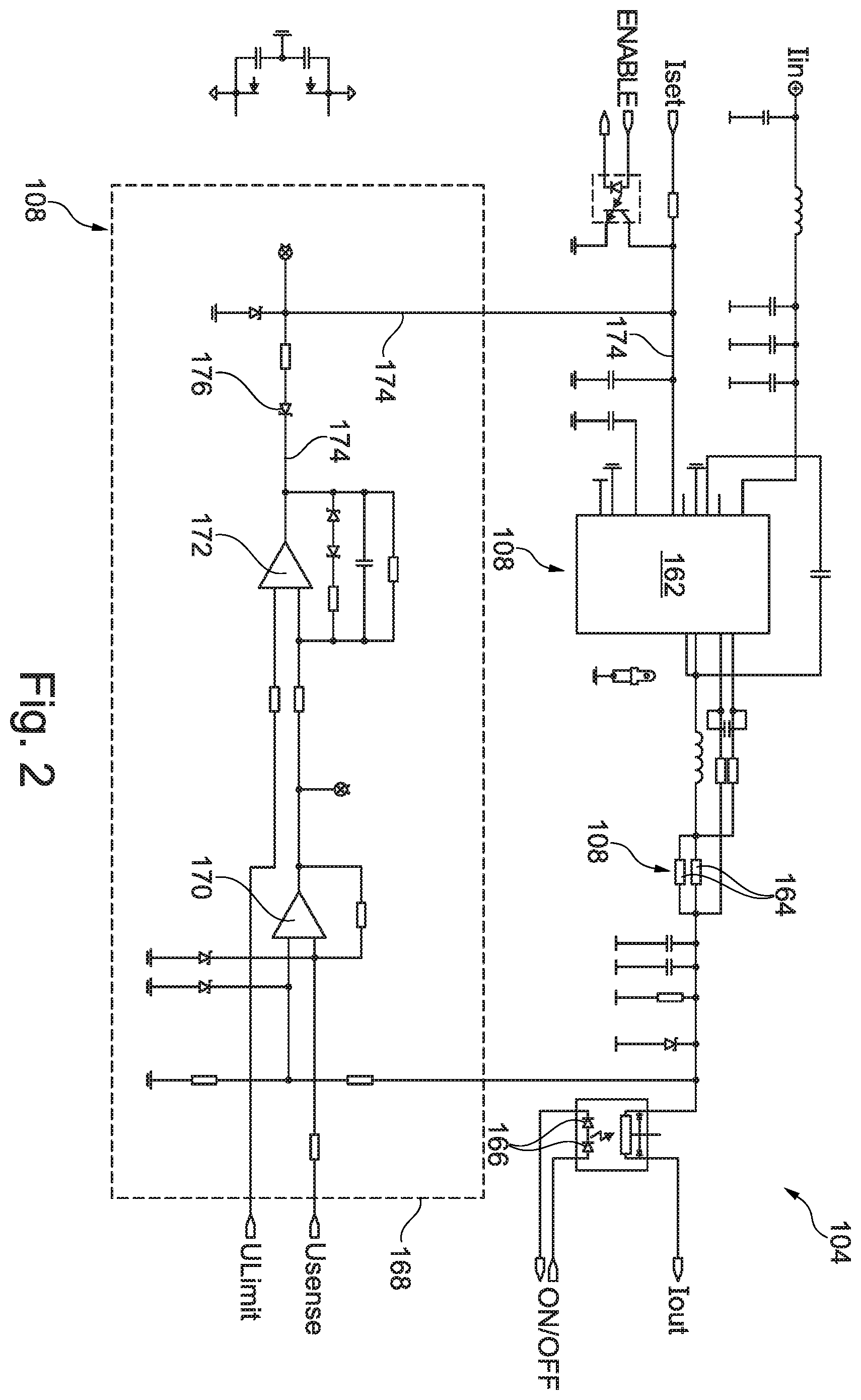 Patent US12332302 Figure 2 – Limiting circuitry with controlled parallel direct current-direct current-converters