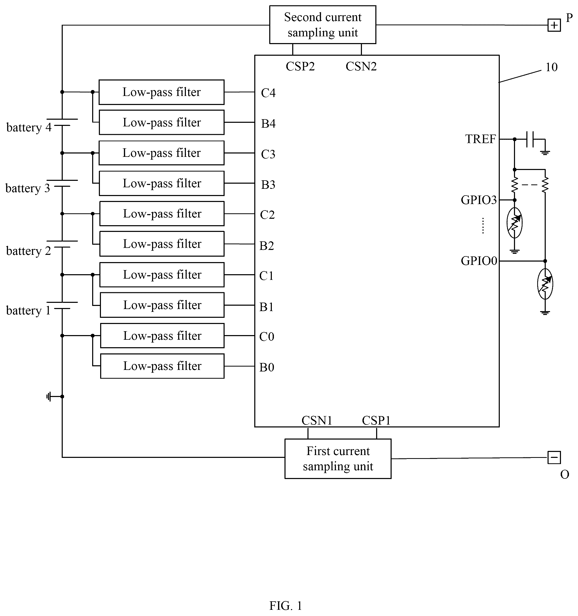 Patent US12332318 — Synchronous monitoring circuit and synchronous monitoring method for battery management system — Figure 1