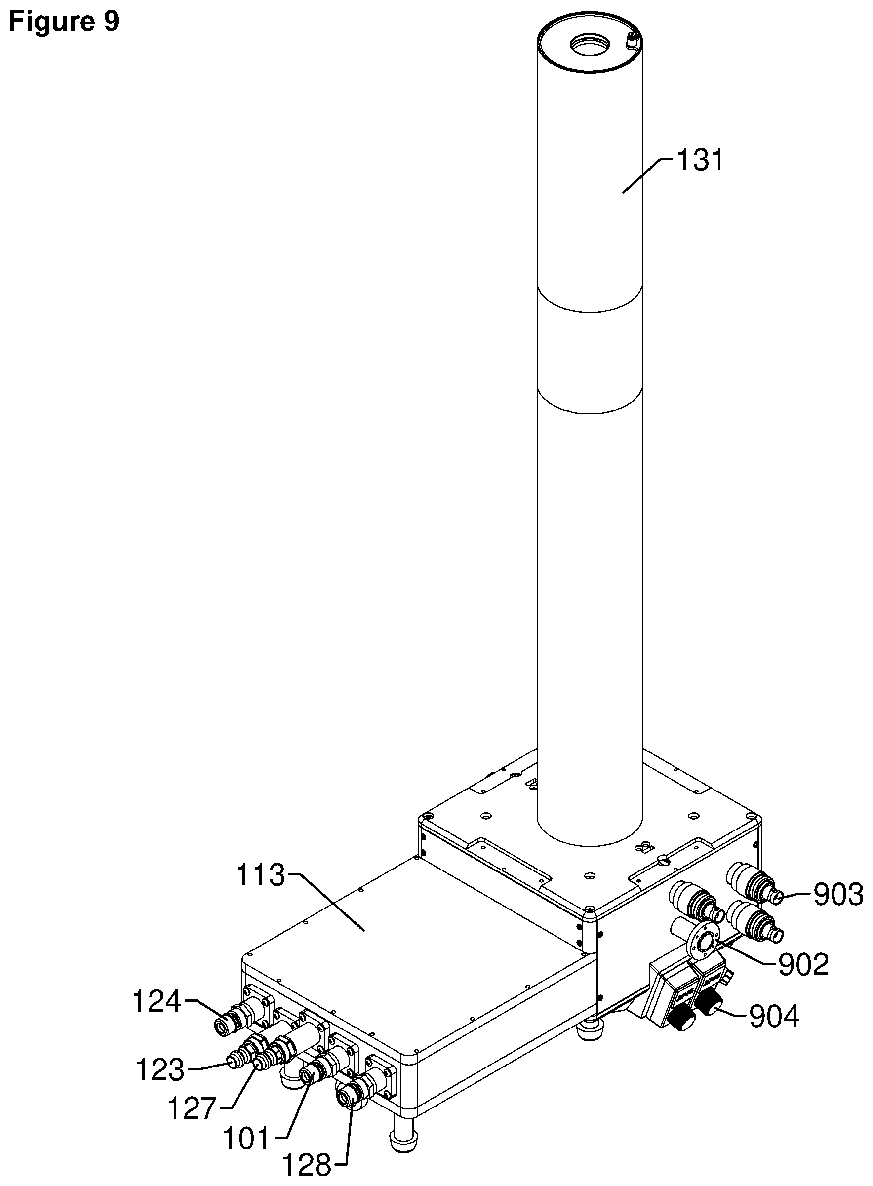 Patent US12332329 Figure 9 – NMR probe for efficient MAS-DNP operation at ultra-low temperatures
