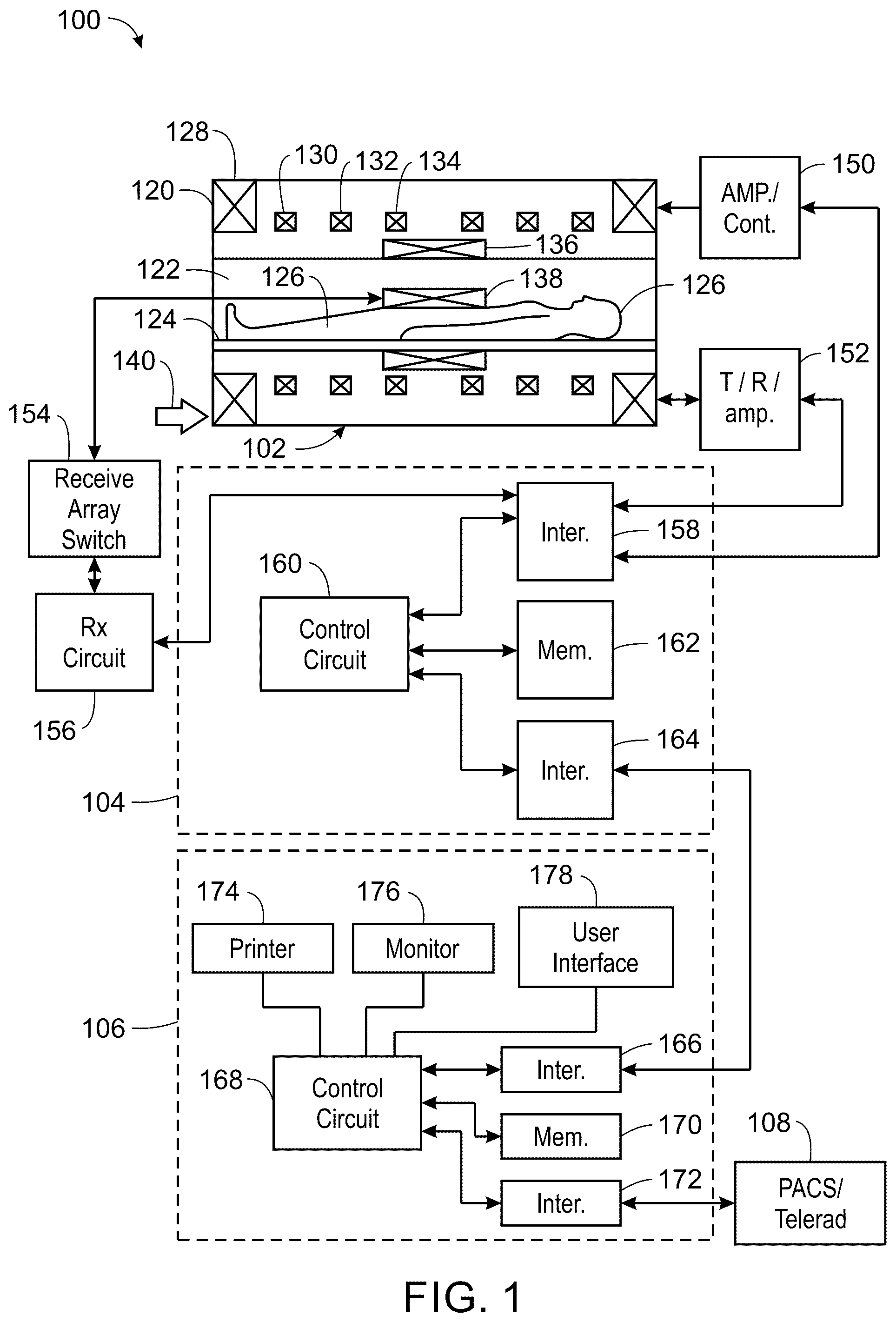 Patent US12332334 Figure 1 – System and method for multi-shot variable auto-calibrating reconstruction for single channel diffusion weighted magnetic resonance imaging using low rank