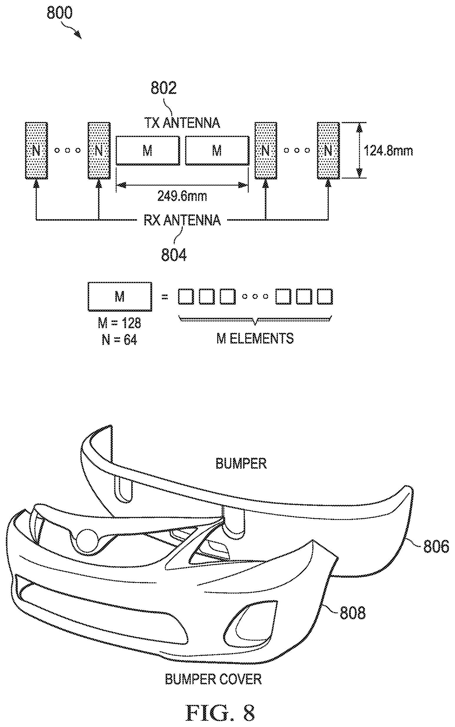 Patent US12332336 Figure 7 – Synthetic aperture antenna array for 3D imaging