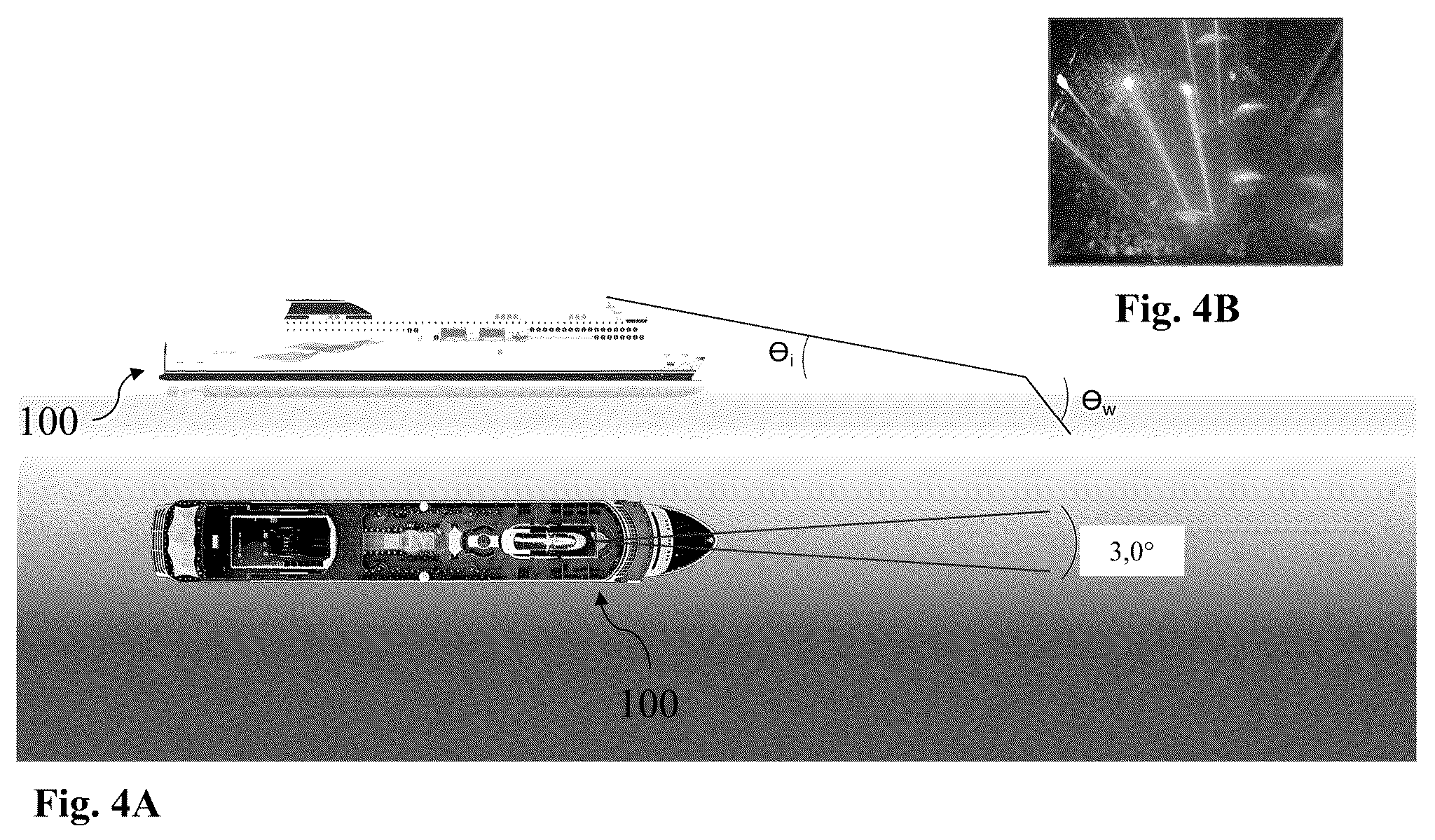 Patent US12332354 Figure 4 – System for detecting plastics, macro-plastics, micro-plastics, and nano-plastics in a maritime, estuatry, or river environment