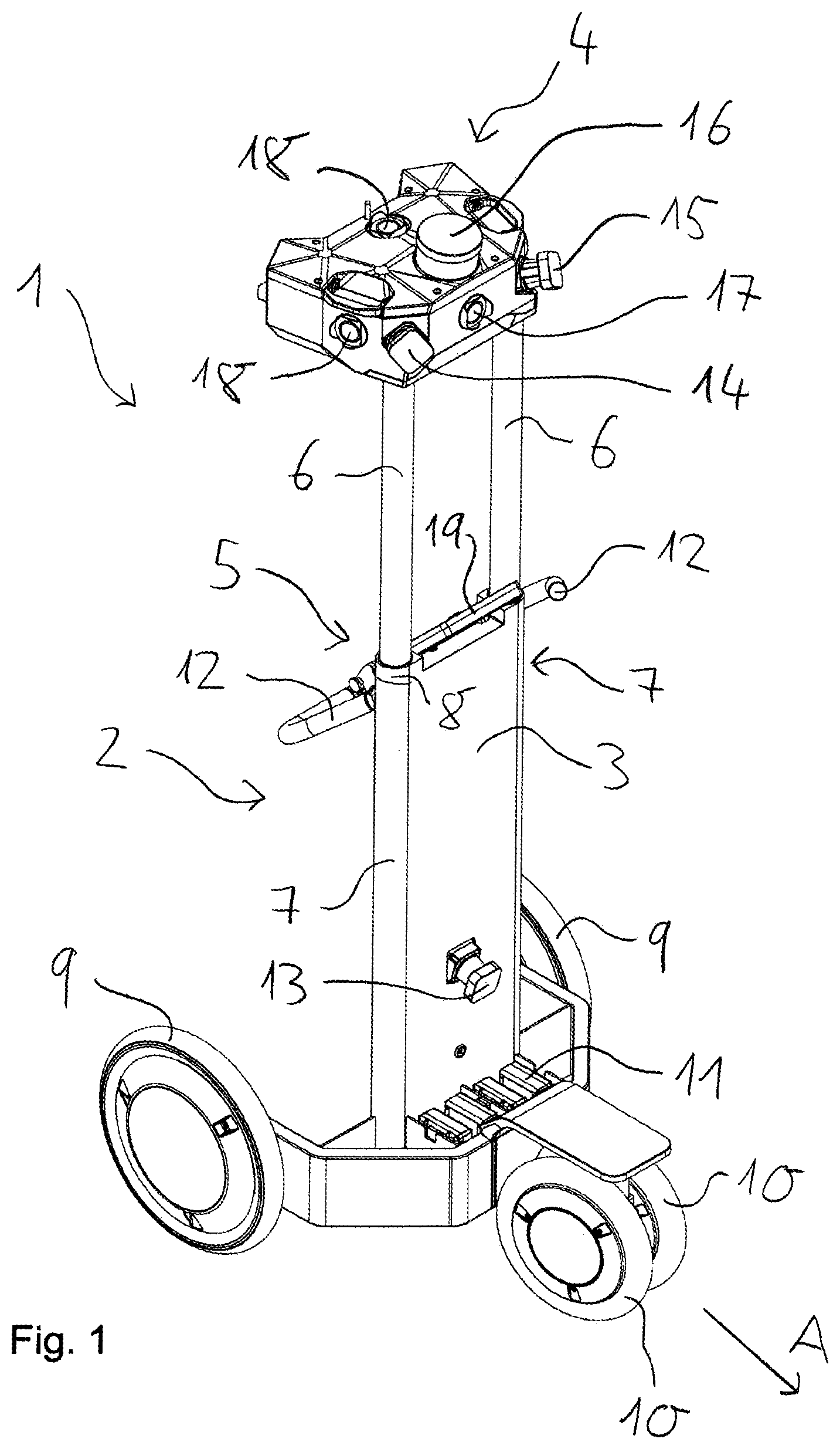 Patent US12332382 Figure 1 – Mobile apparatus and method for capturing an object space