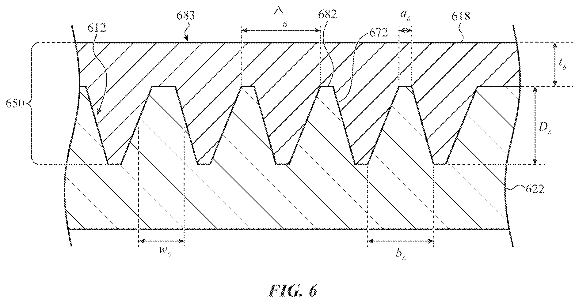 Patent US12332408 Figure 6 – Anti-reflective optical structures for optical systems