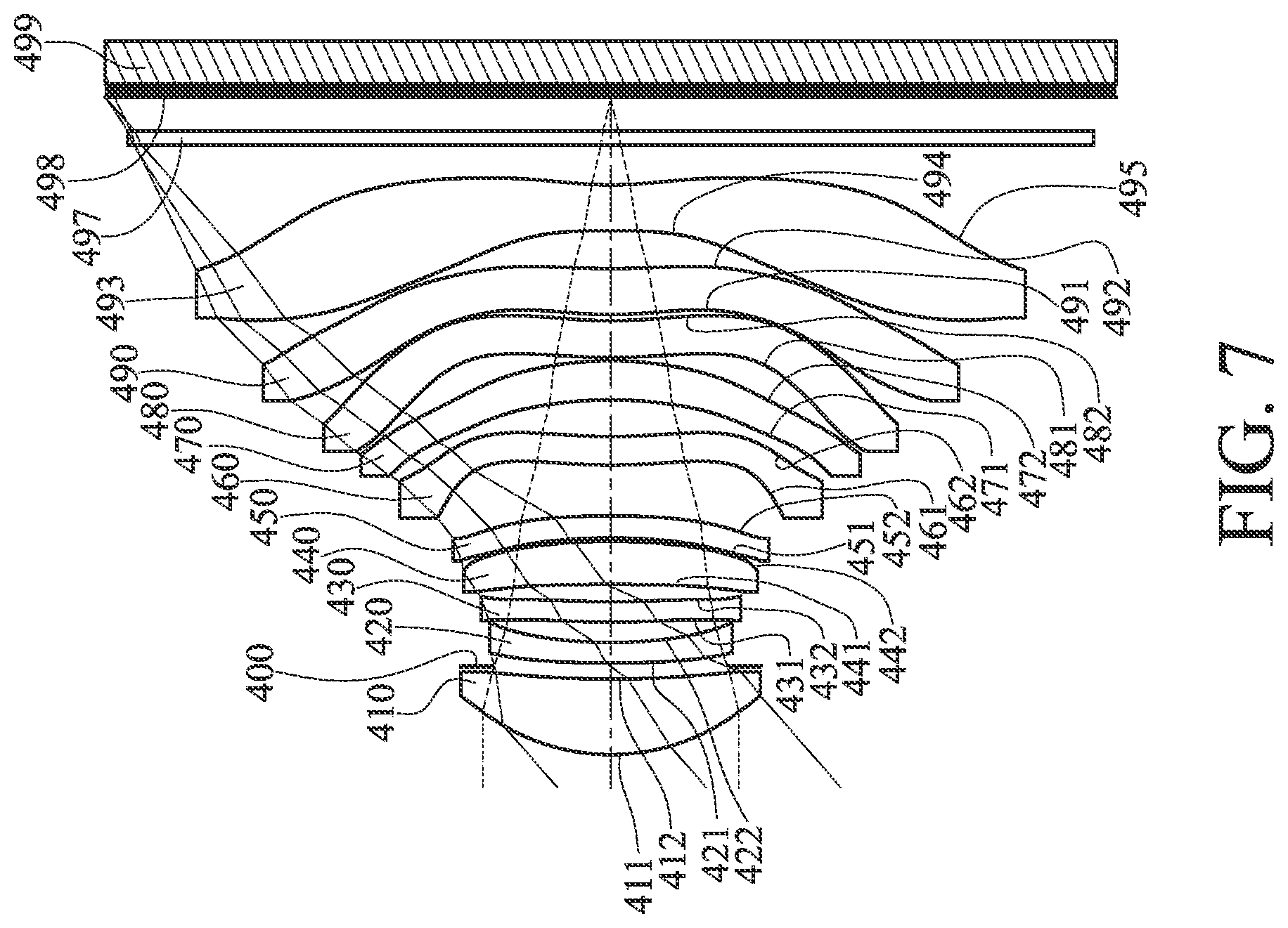 Patent US12332410 Figure 7 – Optical imaging system, image capturing unit and electronic device