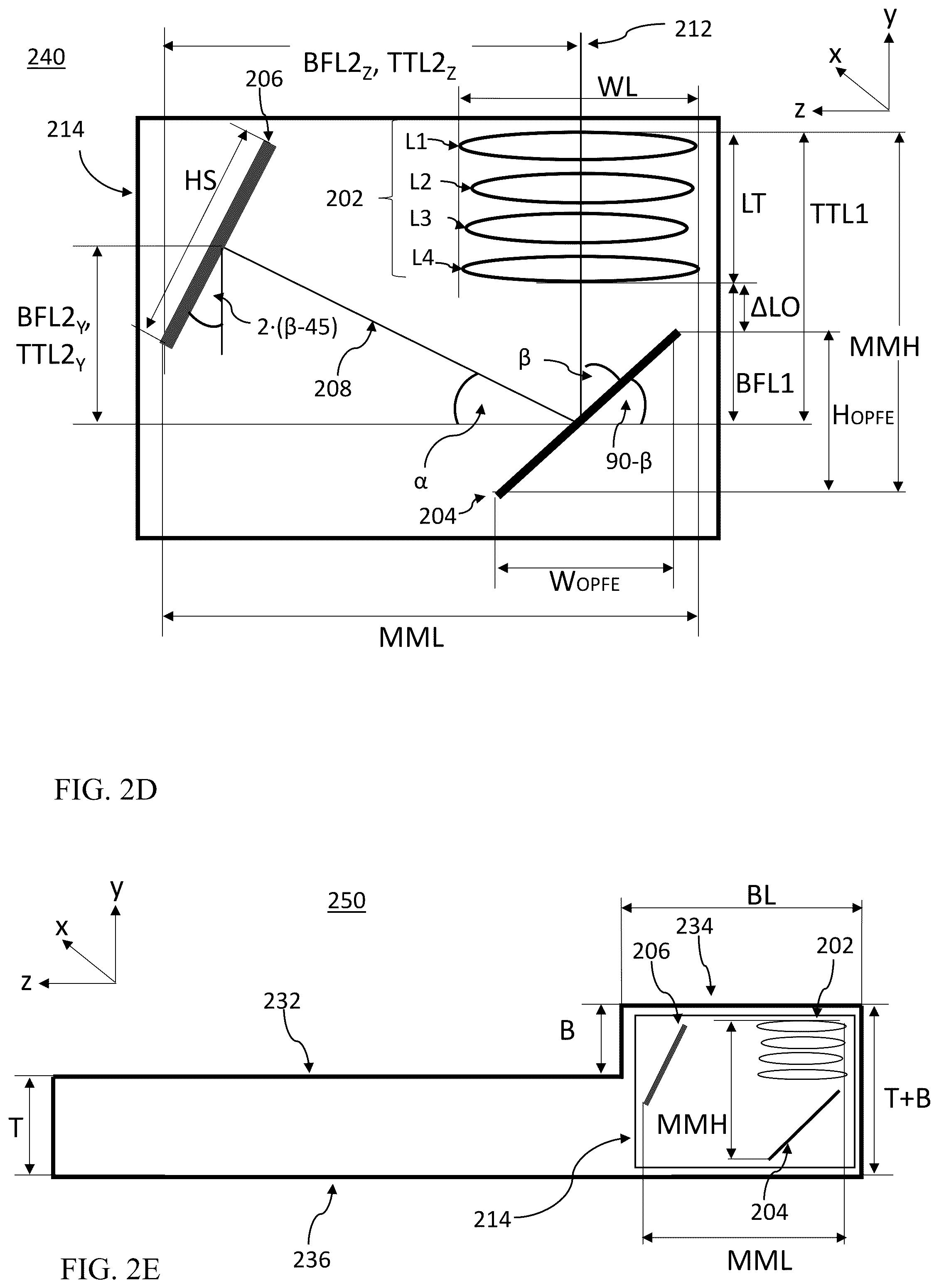 Patent US12332412 Figure 5 – Compact folded Tele cameras