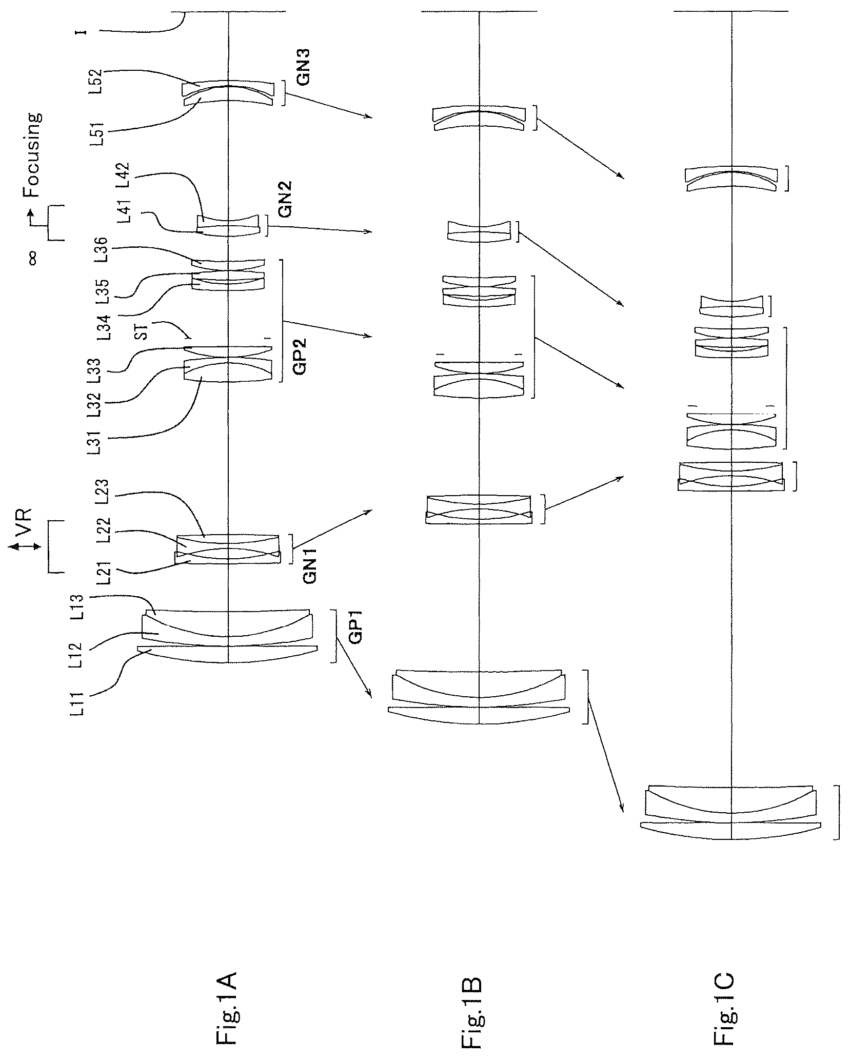 Patent US12332413 Figure 1 – Variable magnification optical system, optical equipment, and method for producing variable magnification optical system