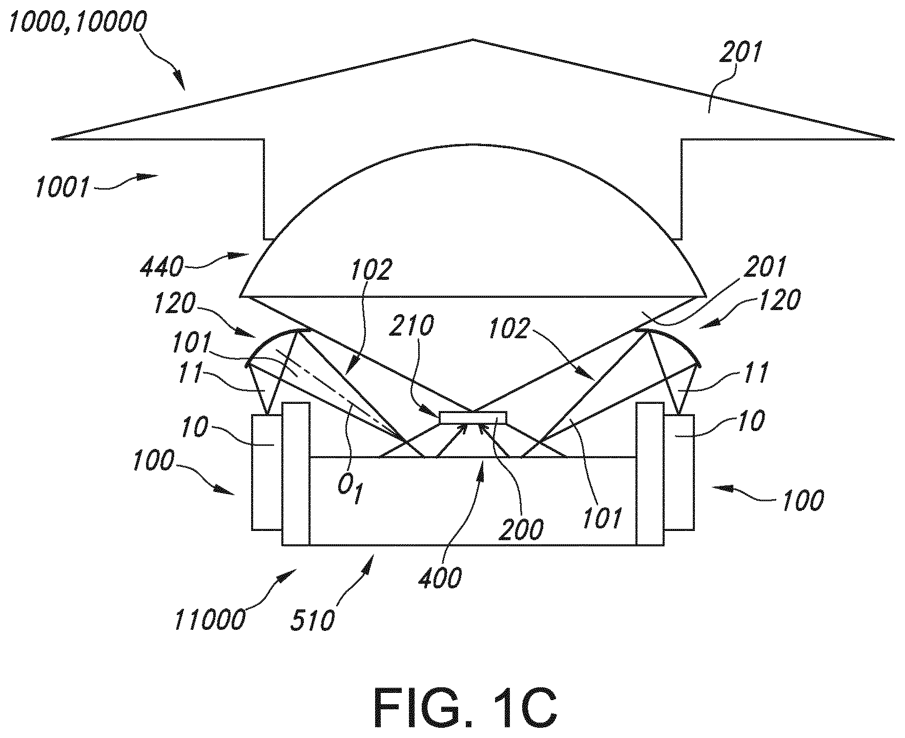 Patent US12332416 Figure 3 – Laser SMD package with phosphor and light incoupler