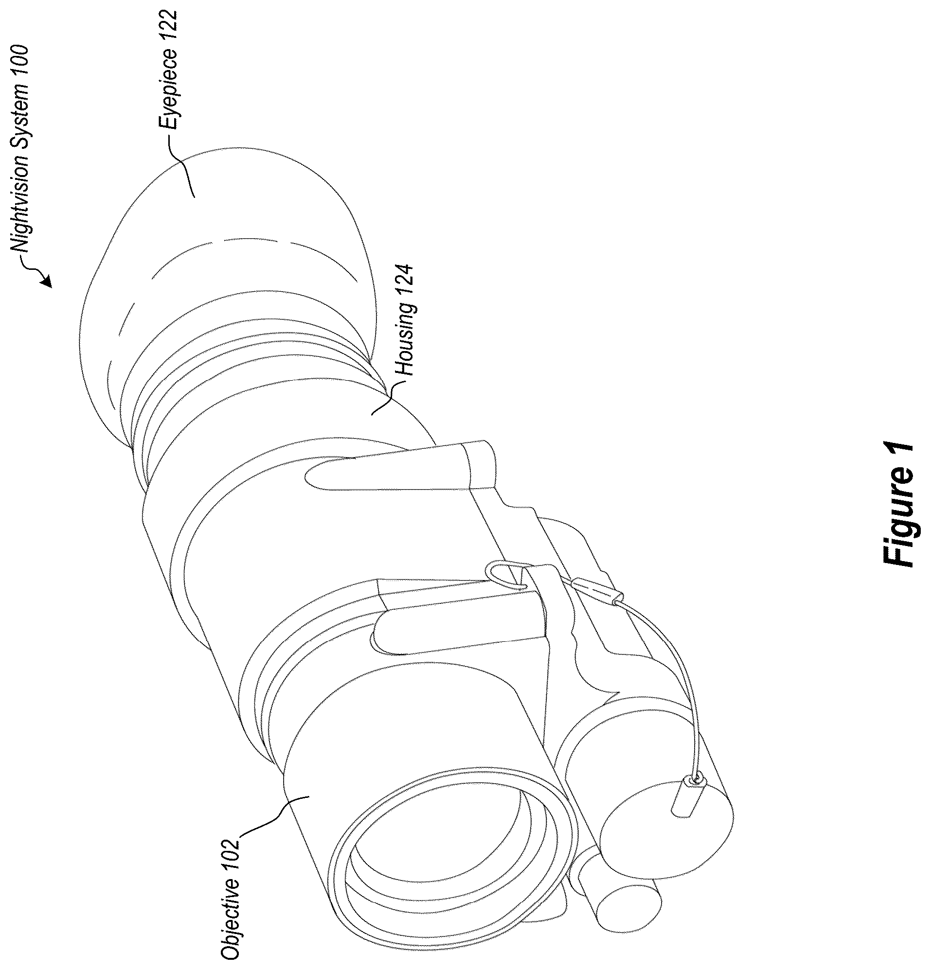 Patent US12332422 Figure 1 – Semi-transparent detector array and spatially tunable filter array