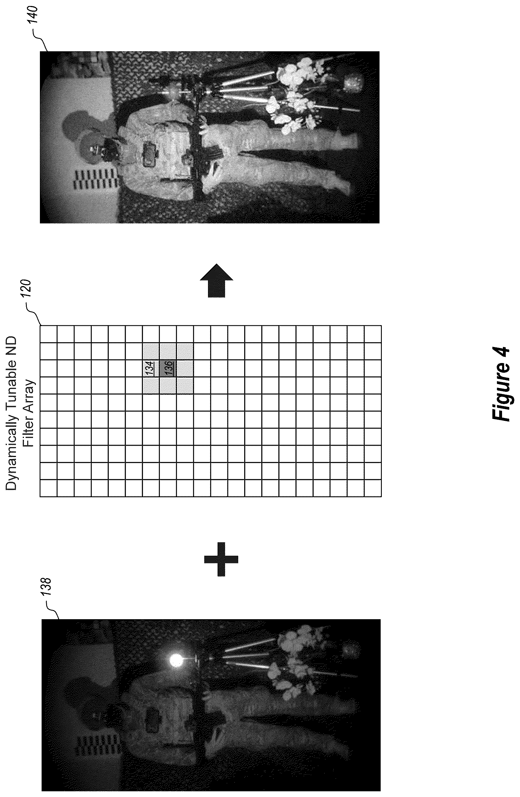 Patent US12332422 Figure 5 – Semi-transparent detector array and spatially tunable filter array