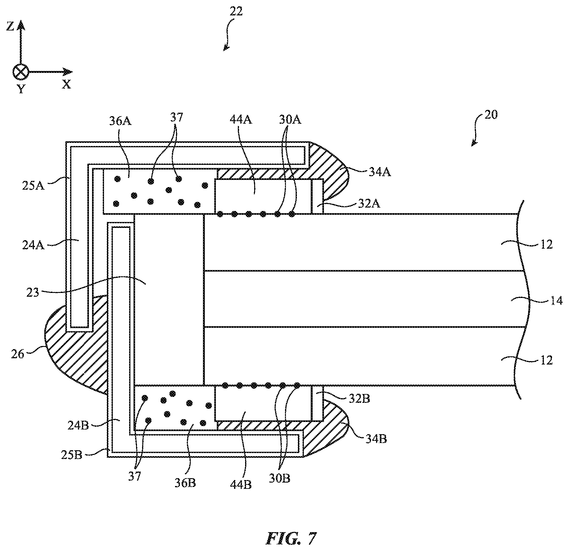 Patent US12332430 Figure 8 – Seals for optical components