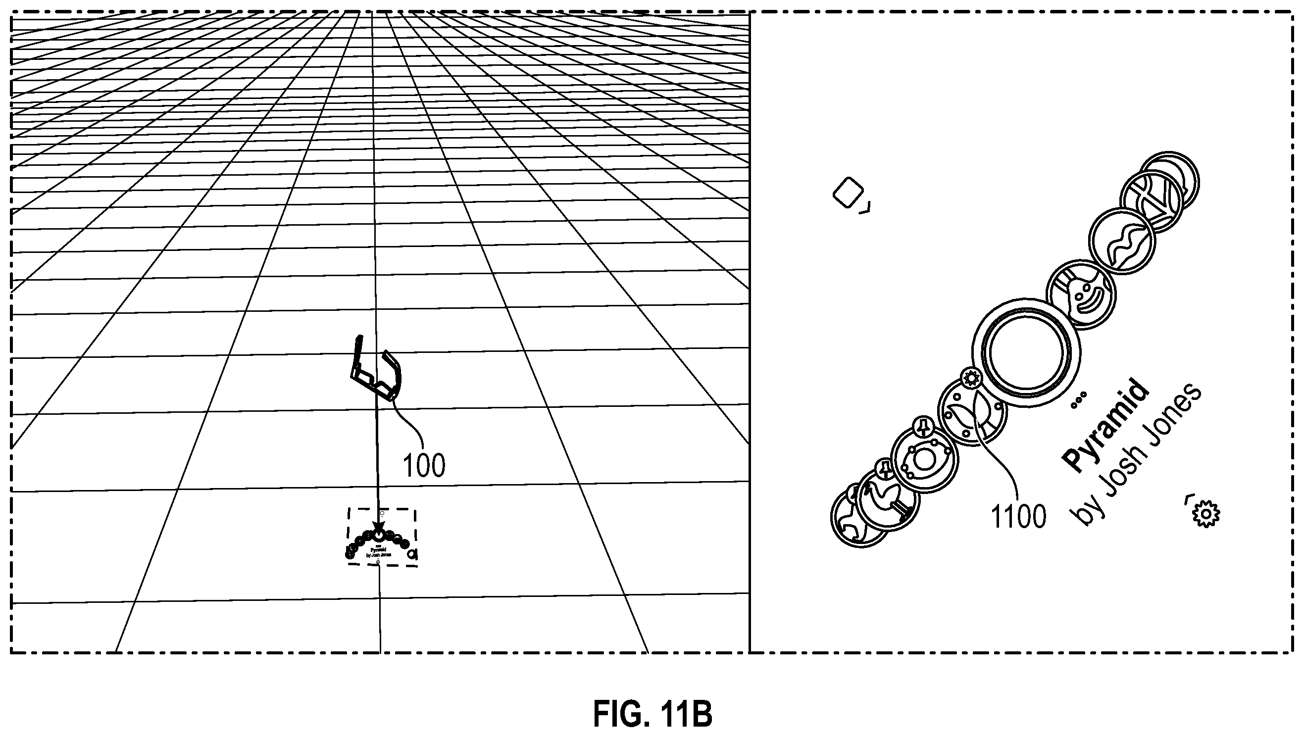 Patent US12332433 Figure 18 – Soft follow and pitch angle effects for VR/AR interface