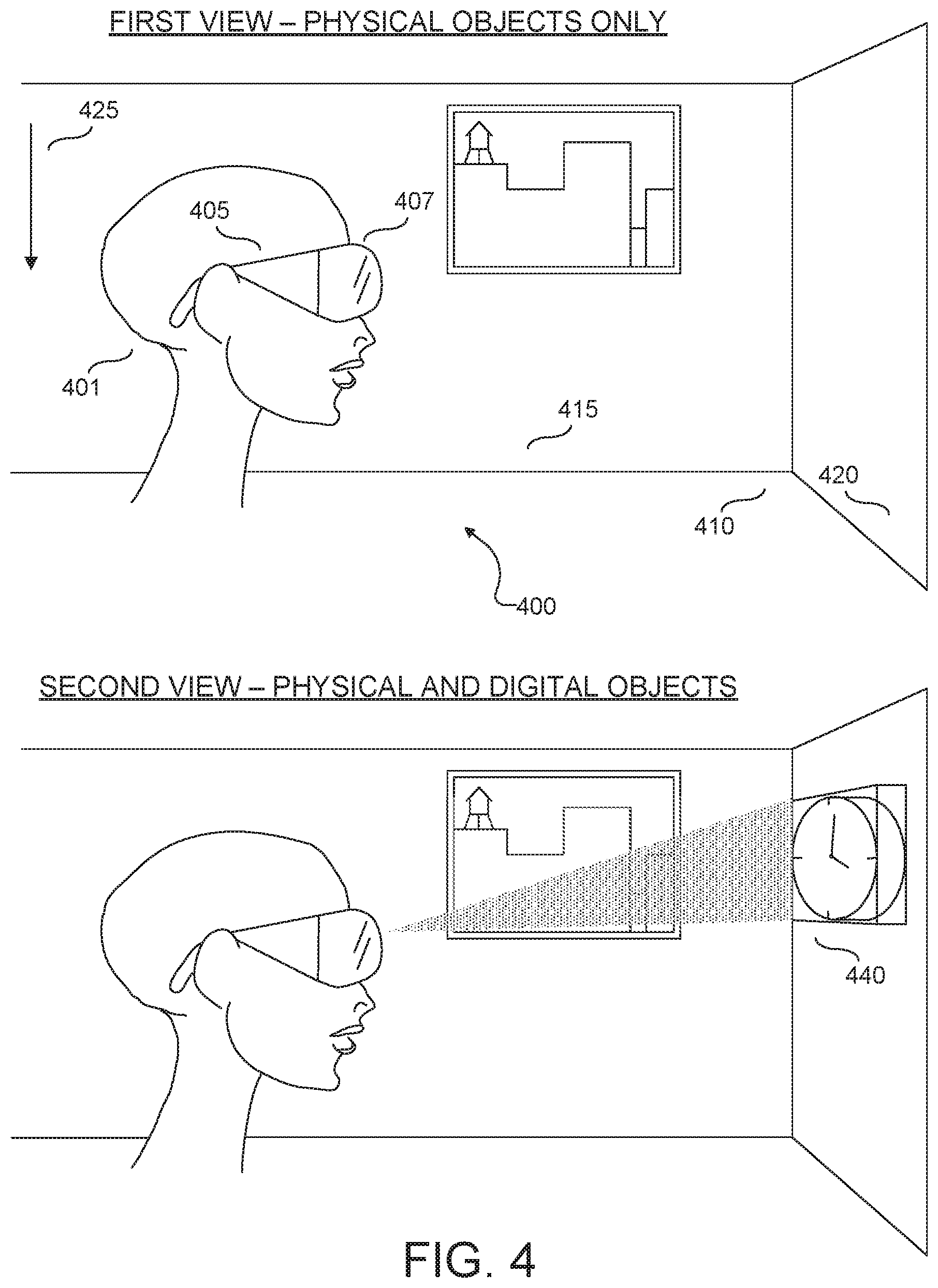 Patent US12332437 Figure 4 – System and method for reducing image data throughput to head mounted display