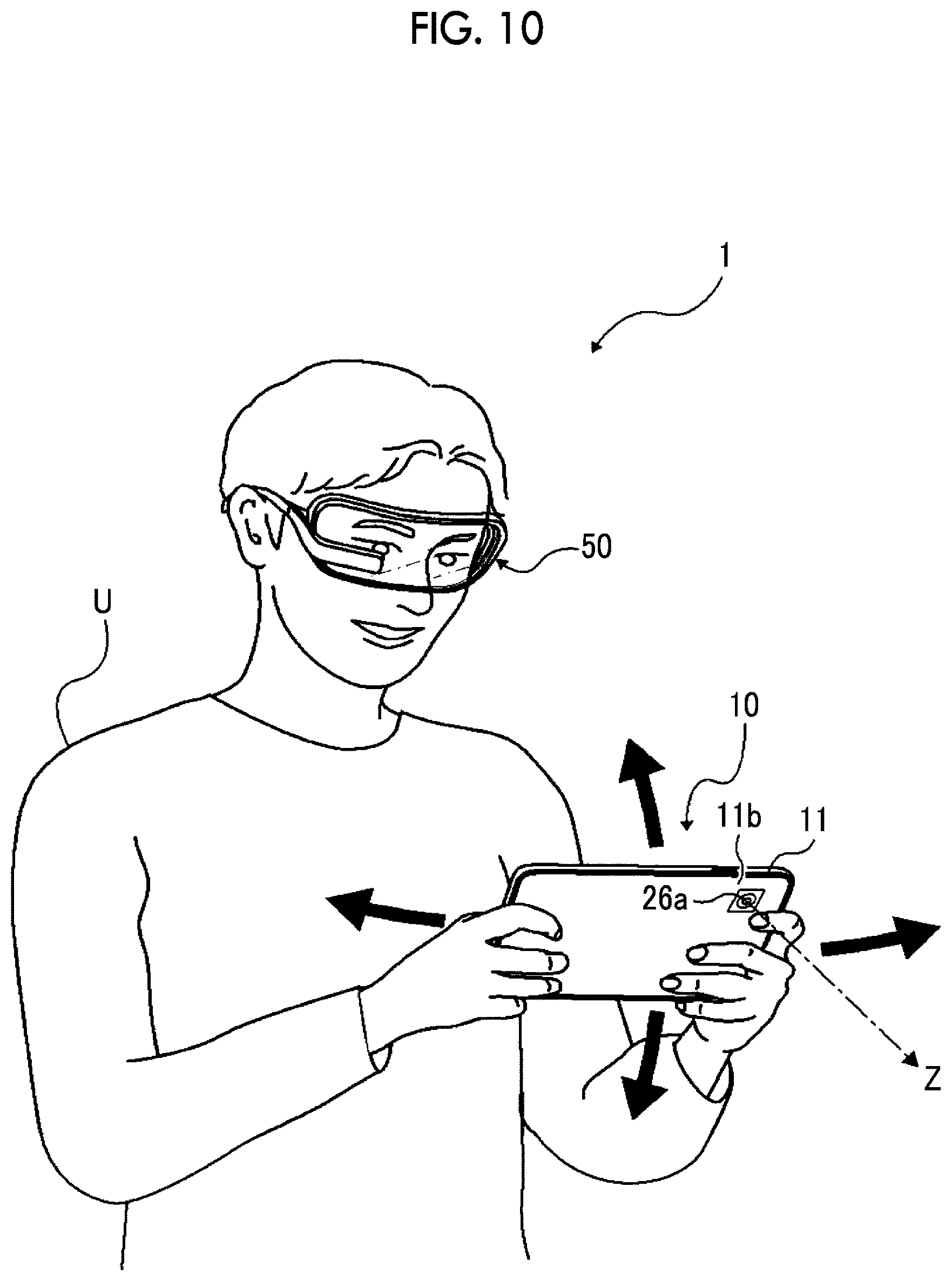 Patent US12332440 Figure 8 – Display control device, display control method, and display control program