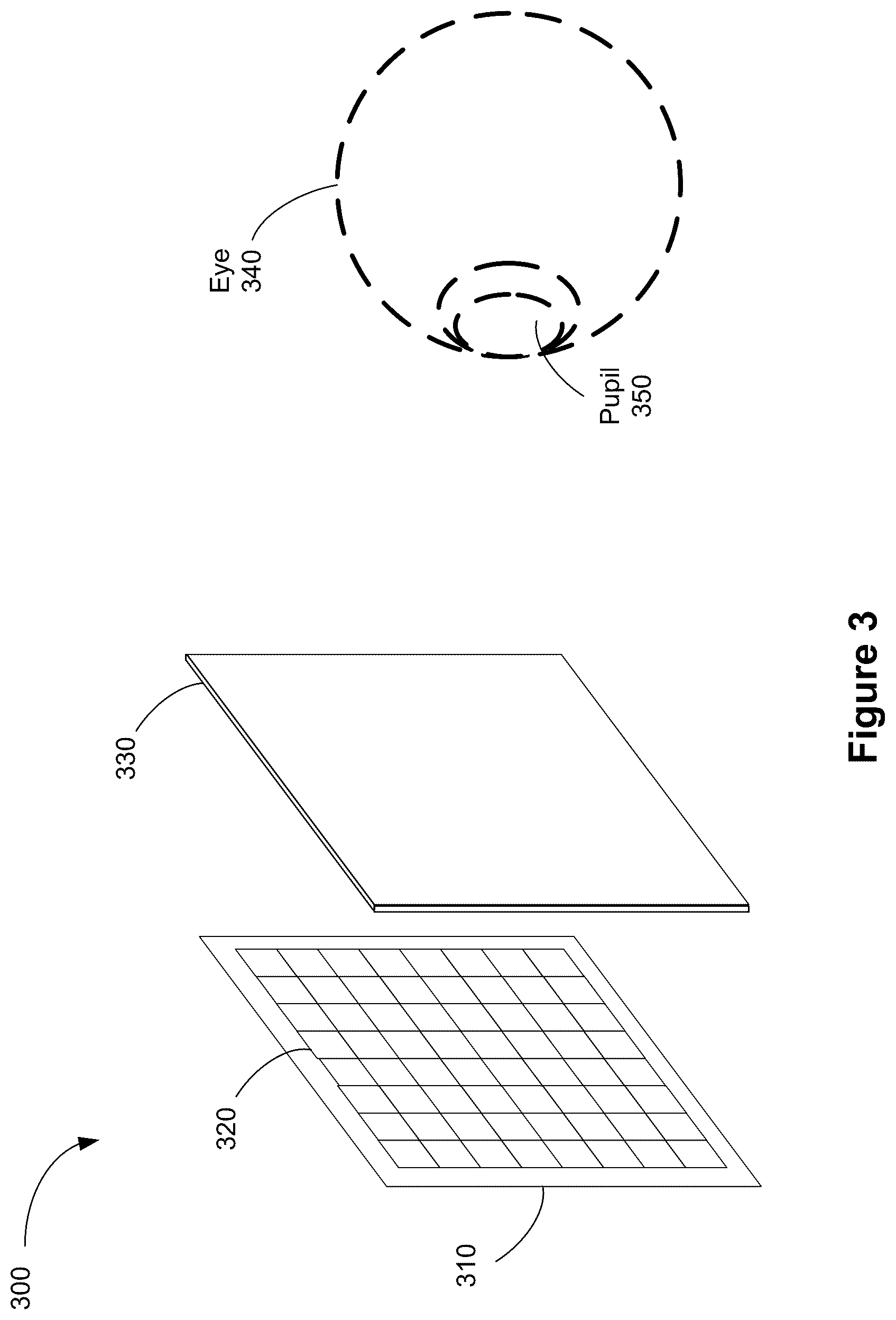 Patent US12332442 Figure 3 – High efficiency optical assembly with folded optical path