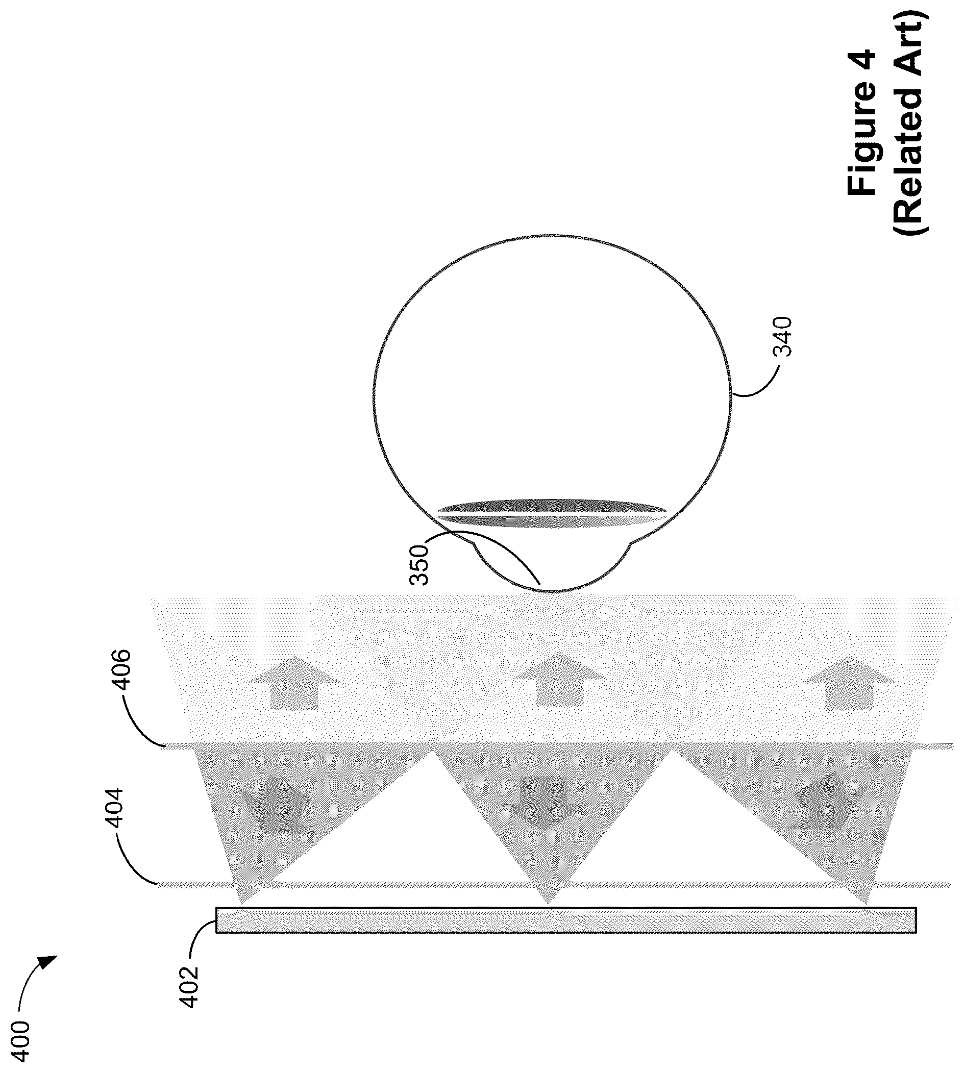 Patent US12332442 Figure 4 – High efficiency optical assembly with folded optical path