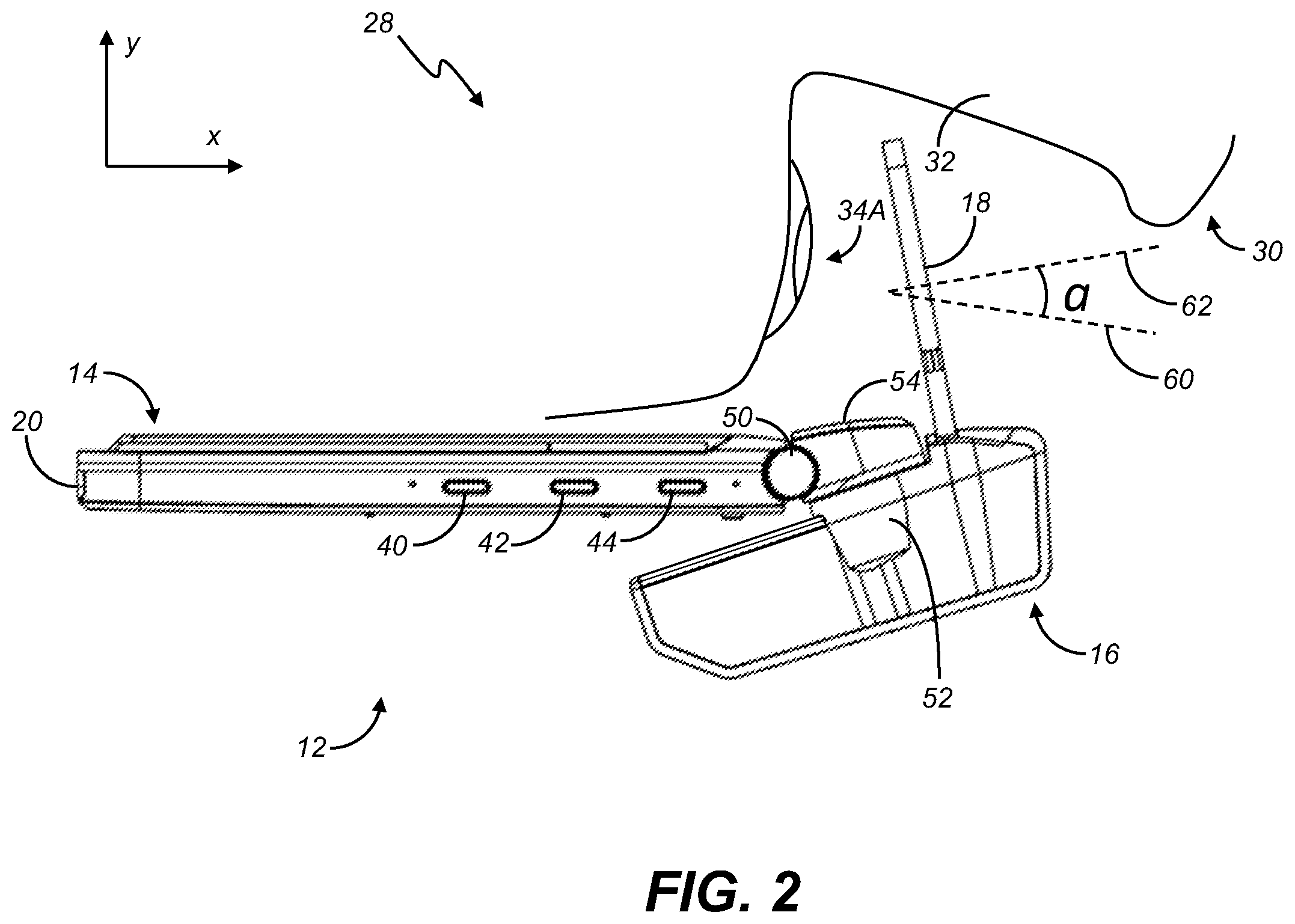 Patent US12332456 Figure 3 – Near-eye display with pivot waveguide and camera