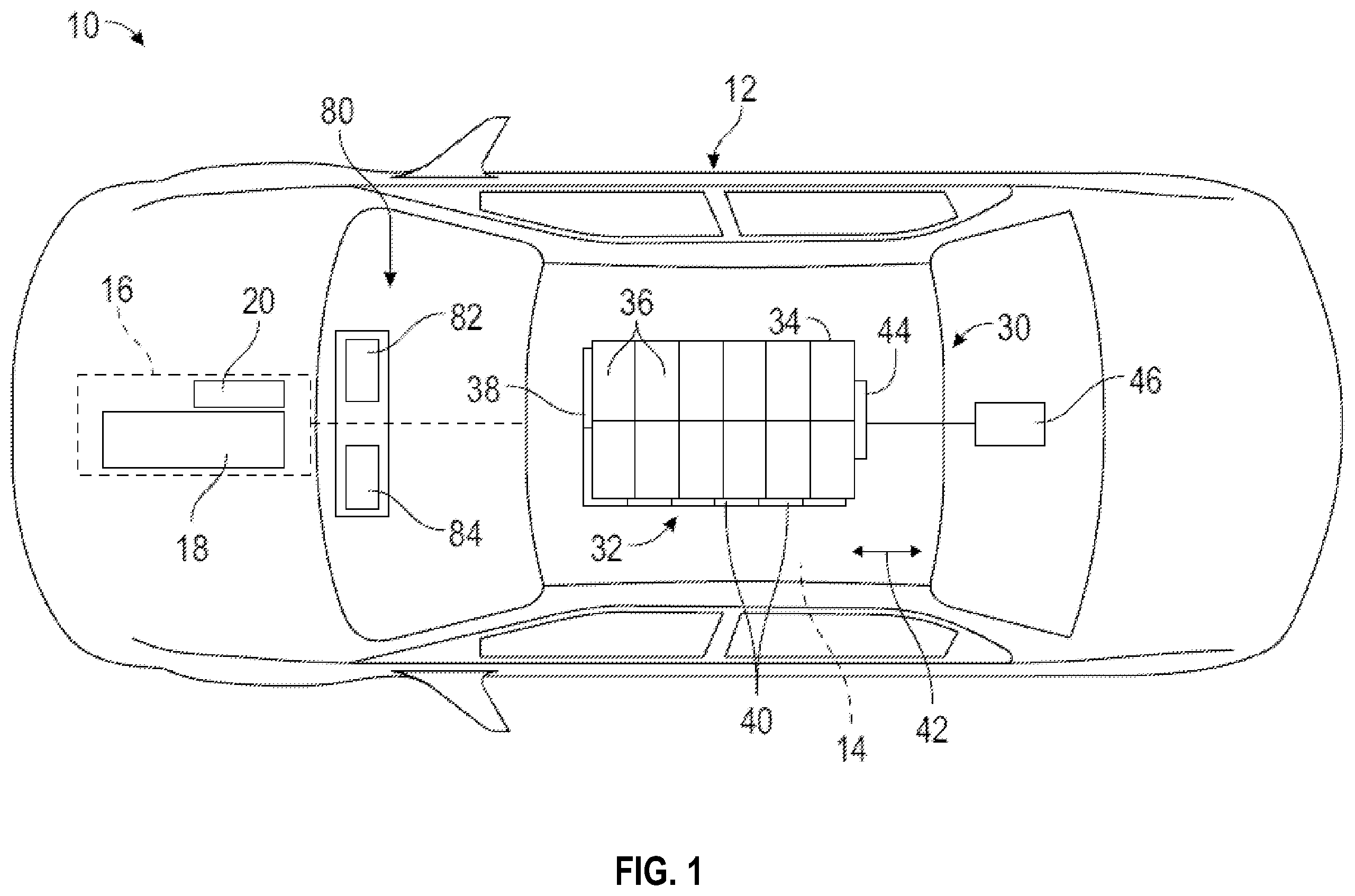 Patent US12332458 Figure 1 – Vehicle system having variable opacity