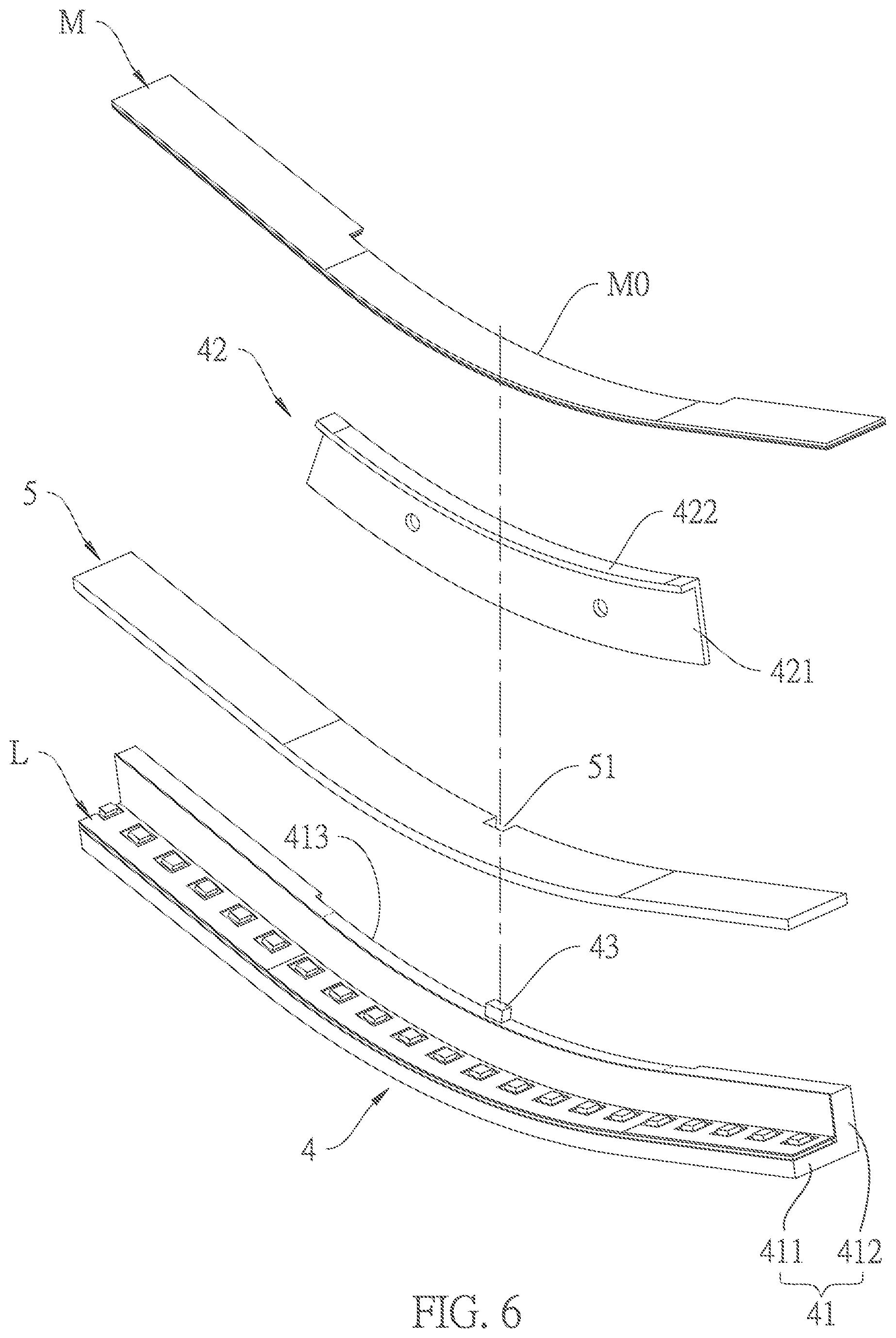 Patent US12332471 Figure 6 – Curved backlight module and display device