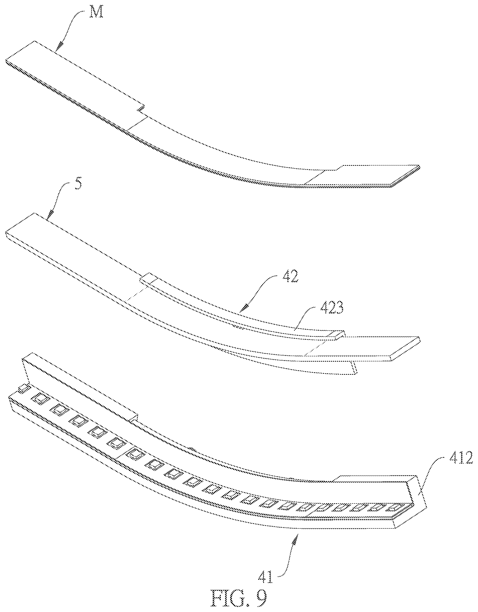 Patent US12332471 Figure 9 – Curved backlight module and display device