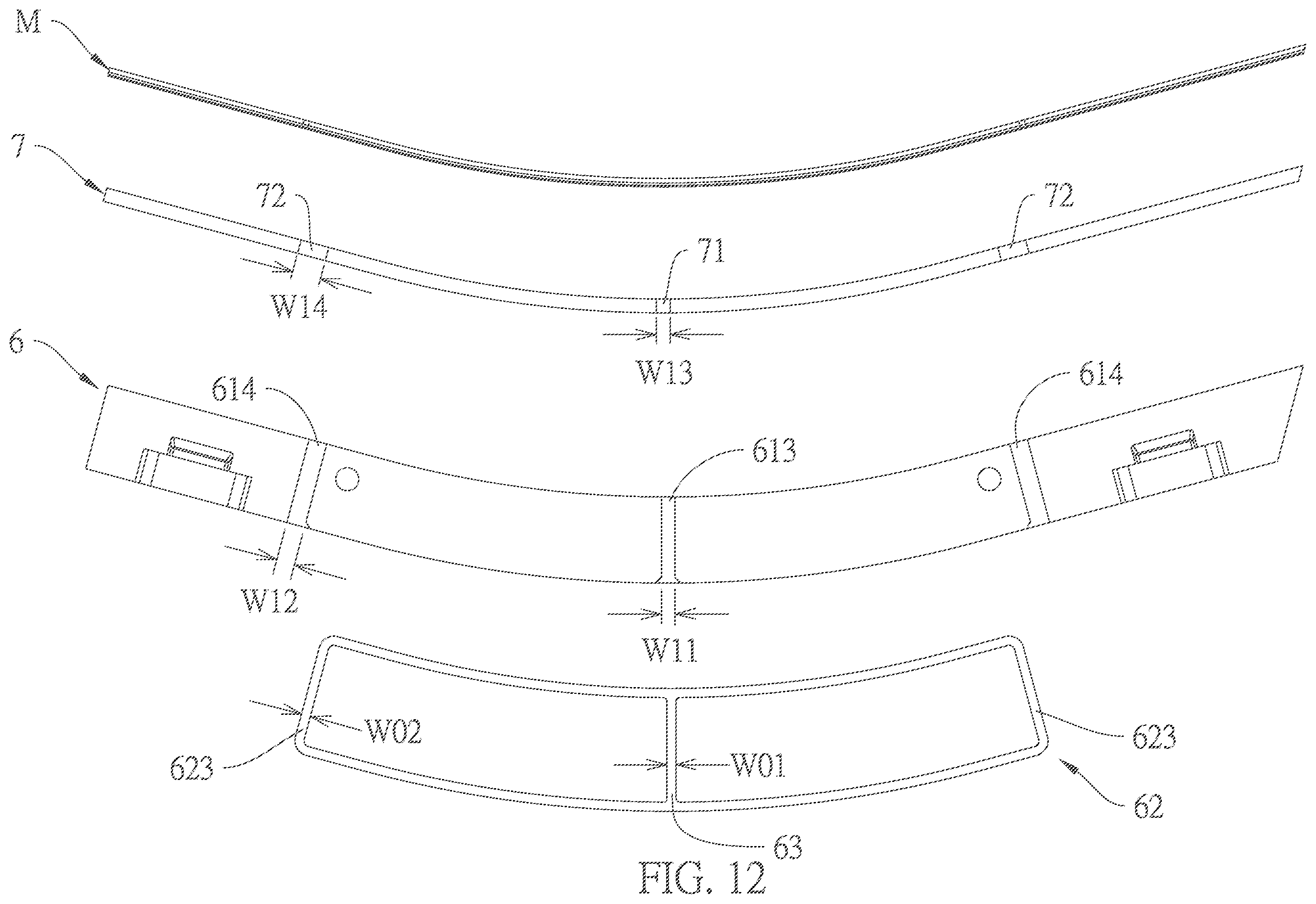 Patent US12332471 Figure 12 – Curved backlight module and display device