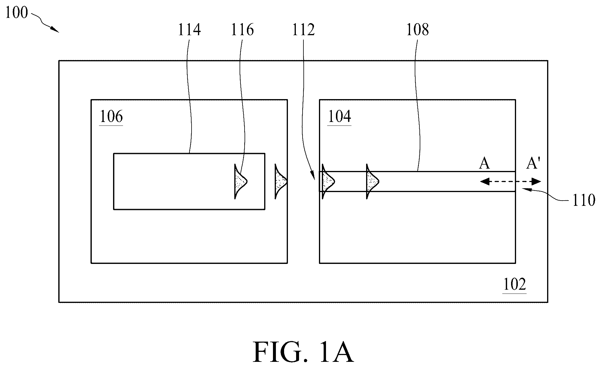 Patent US12332478 Figure 1 – Photonic device and methods of forming same