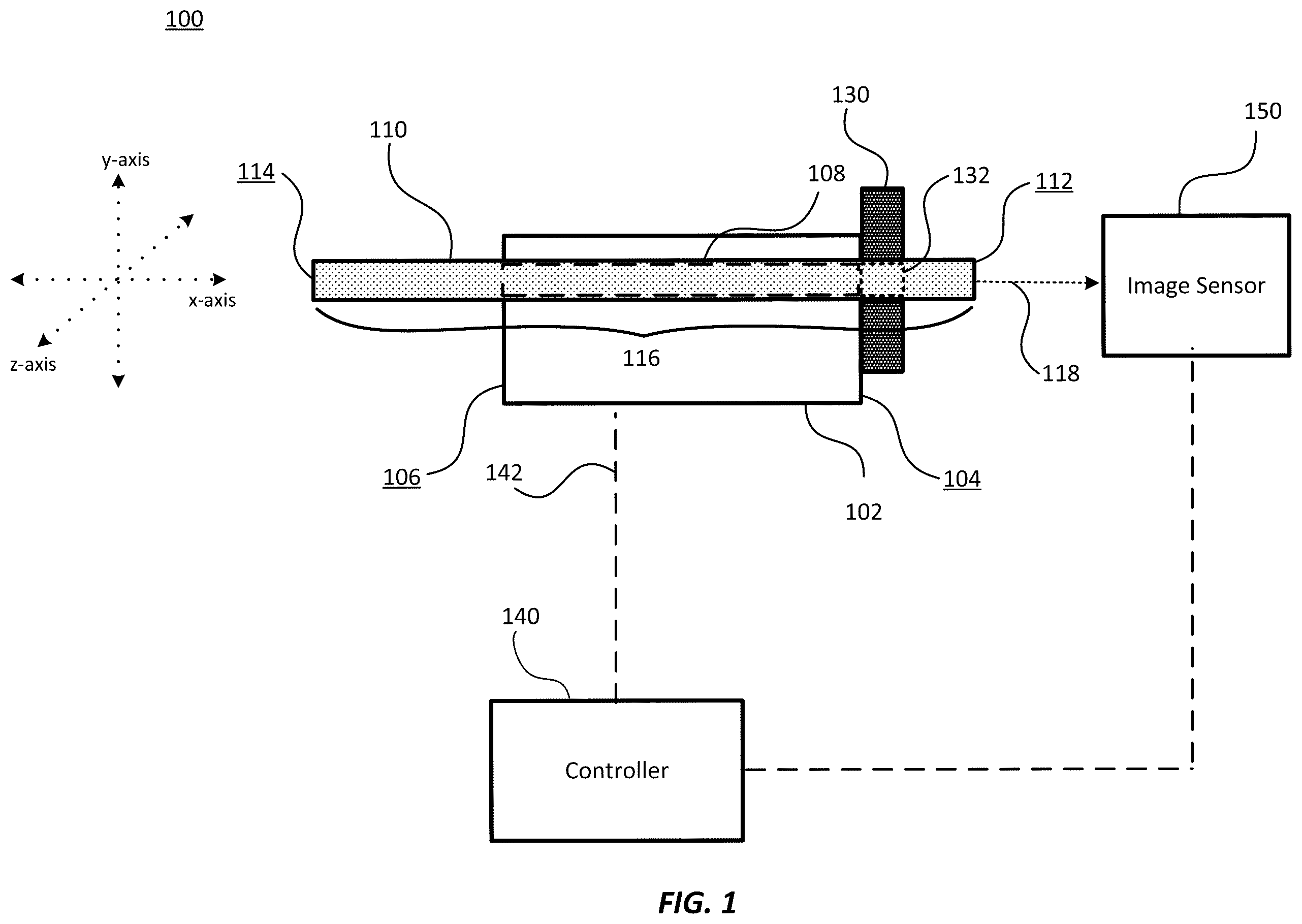 Patent US12332485 Figure 1 – Methods and systems for alignment and positioning of optical fibers