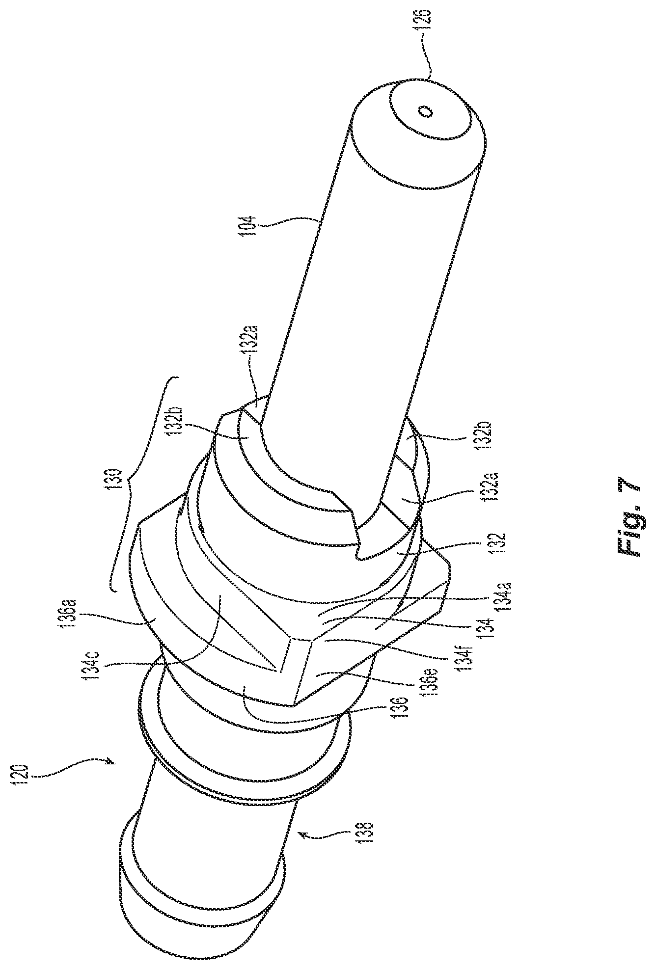 Patent US12332486 Figure 6 – Ferrule seating features for a fiber optic connector
