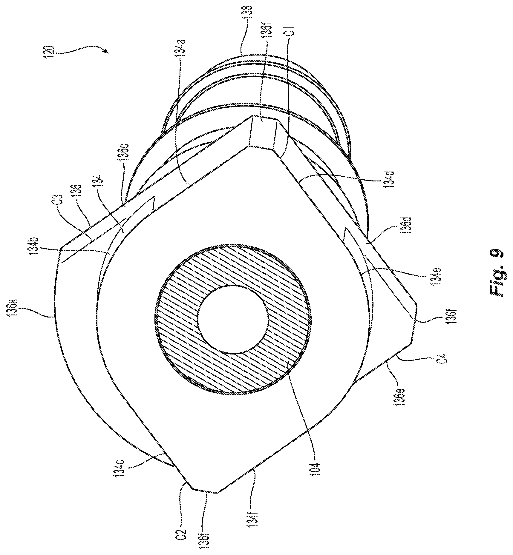 Patent US12332486 Figure 8 – Ferrule seating features for a fiber optic connector