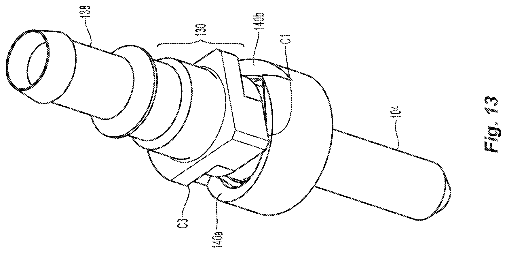 Patent US12332486 Figure 11 – Ferrule seating features for a fiber optic connector