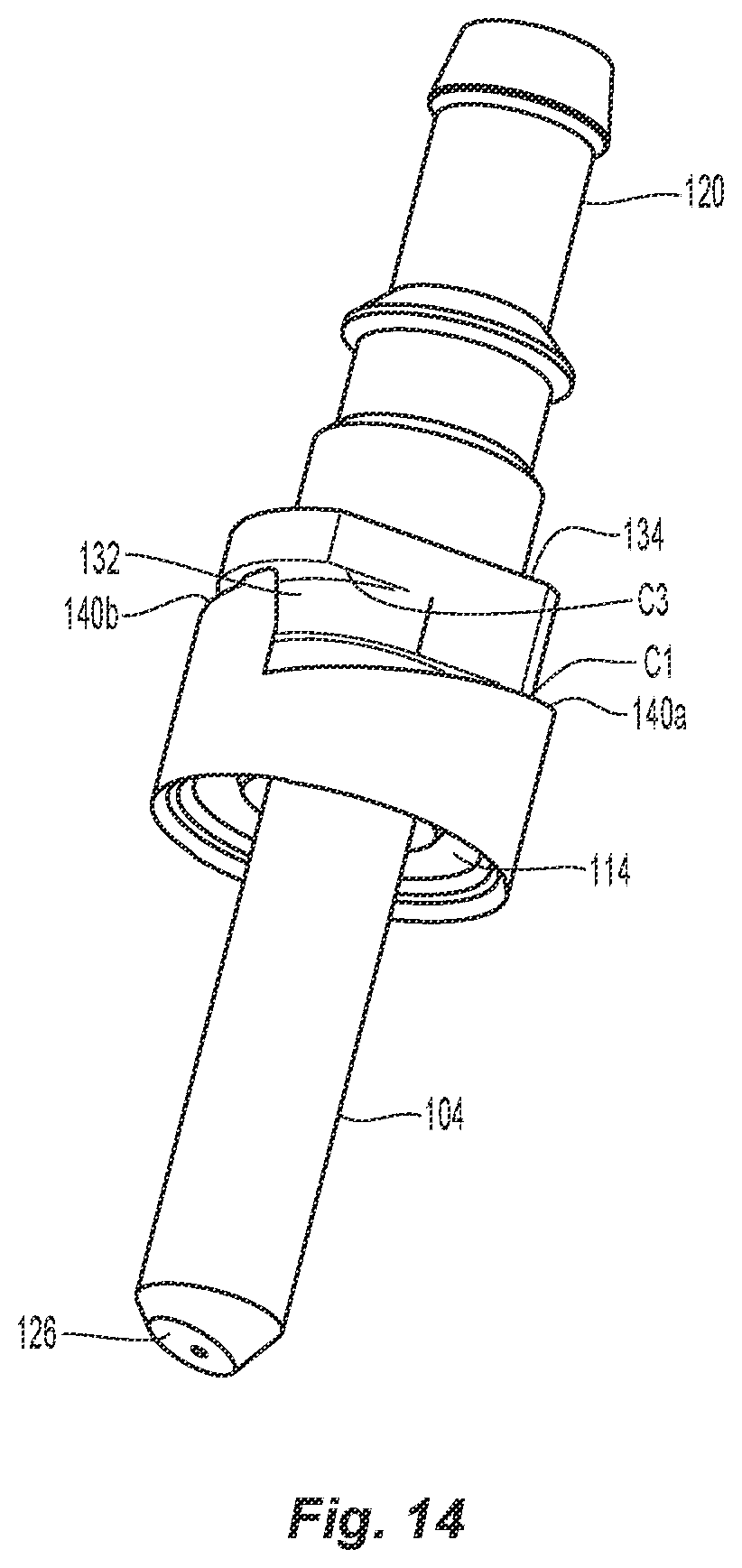 Patent US12332486 Figure 12 – Ferrule seating features for a fiber optic connector