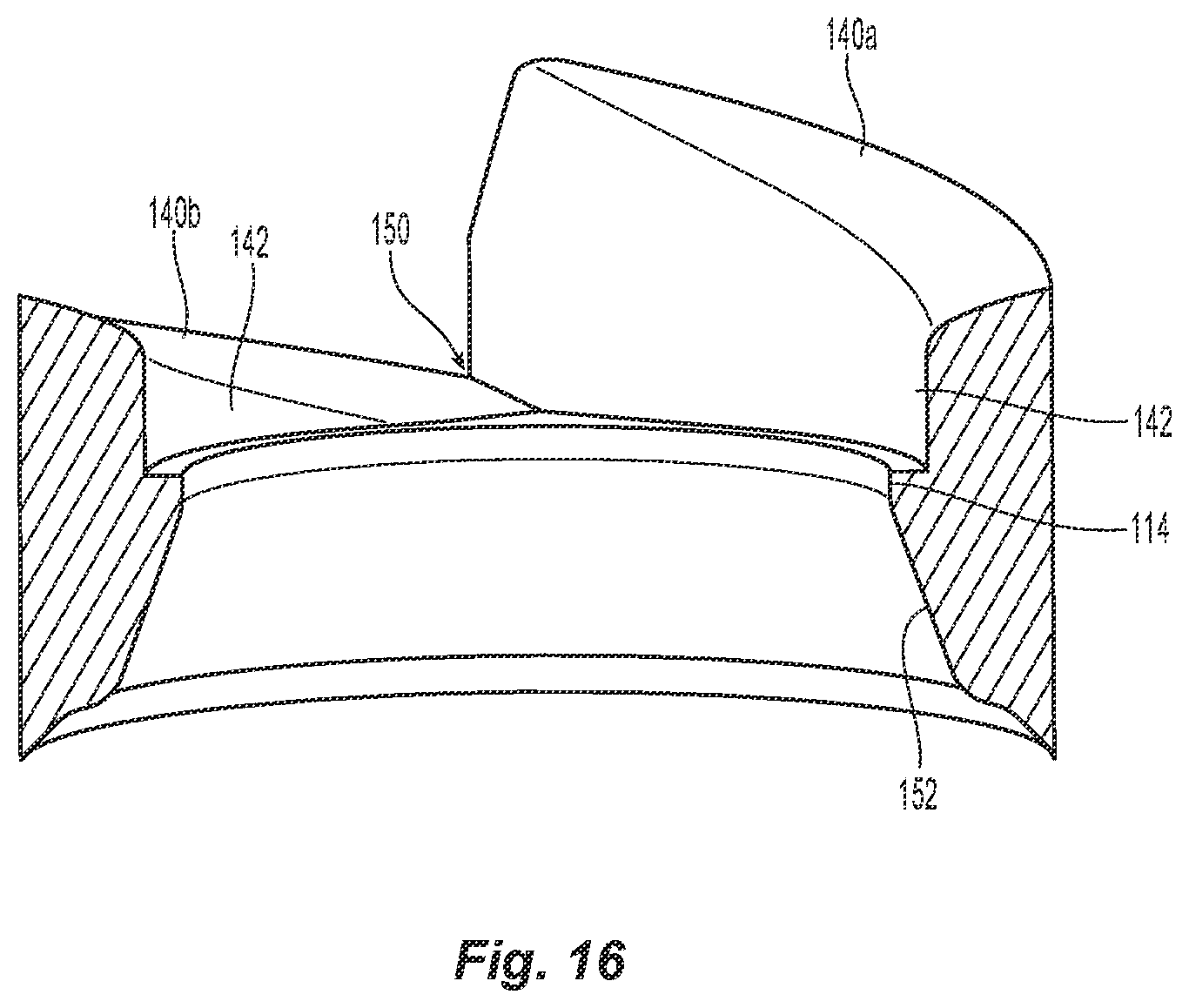 Patent US12332486 Figure 14 – Ferrule seating features for a fiber optic connector