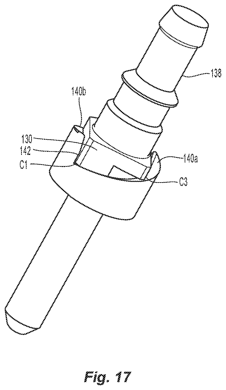 Patent US12332486 Figure 15 – Ferrule seating features for a fiber optic connector