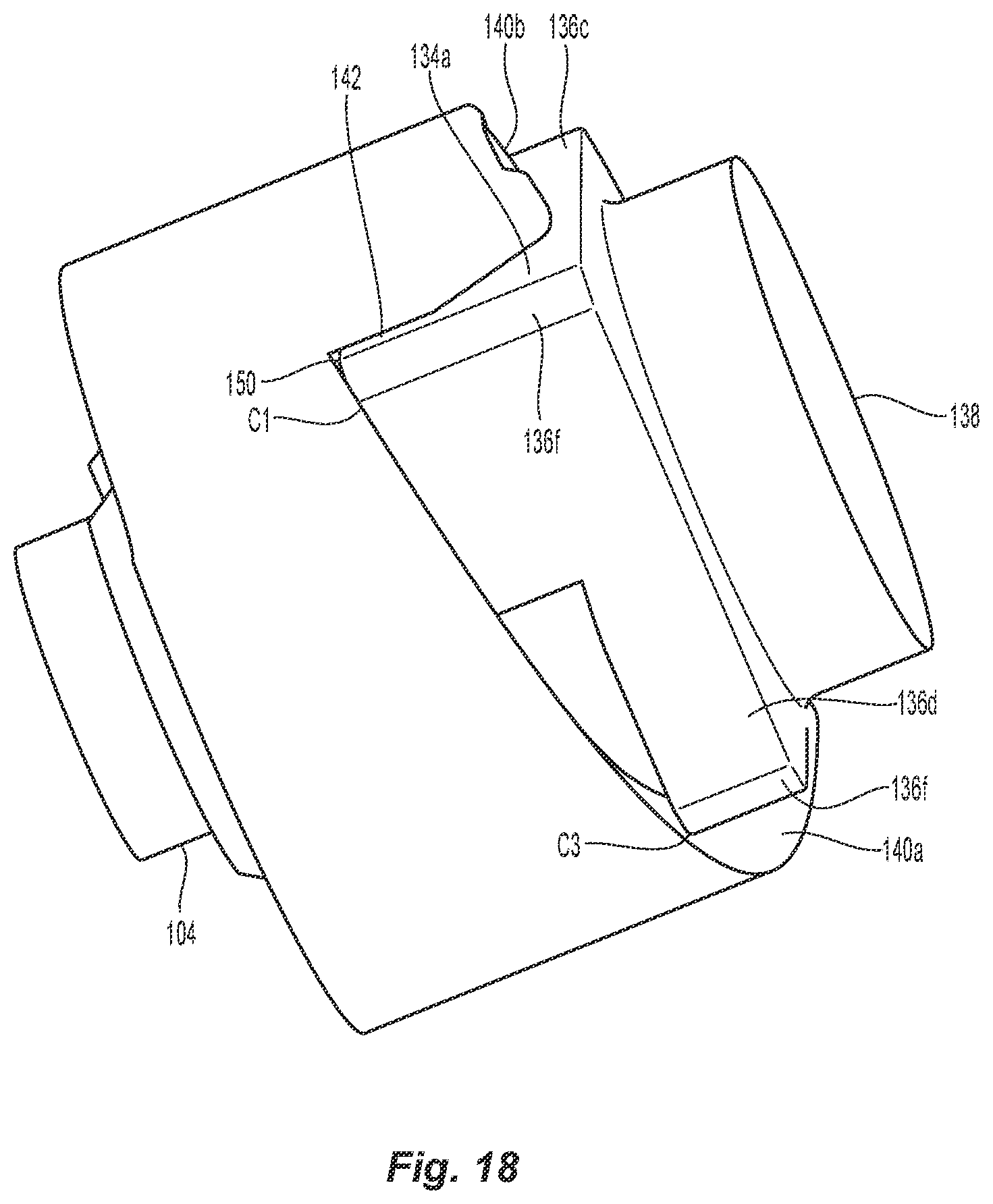 Patent US12332486 Figure 16 – Ferrule seating features for a fiber optic connector